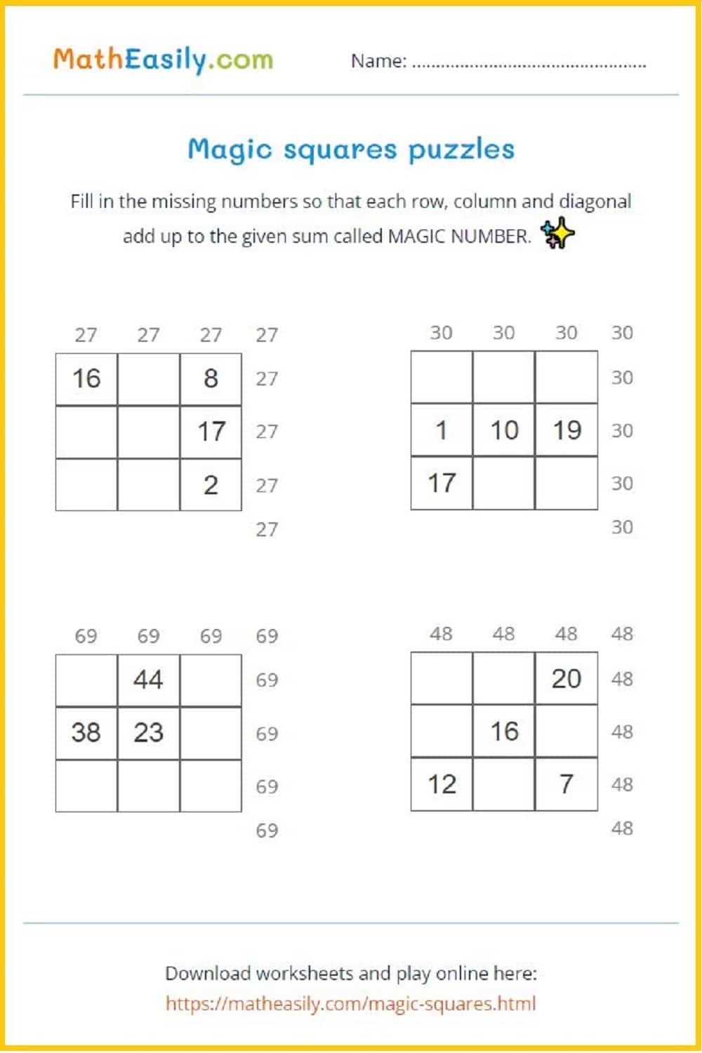 100 Free Math Puzzles ONLINE Games 100 Free Math Puzzles ONLINE Games