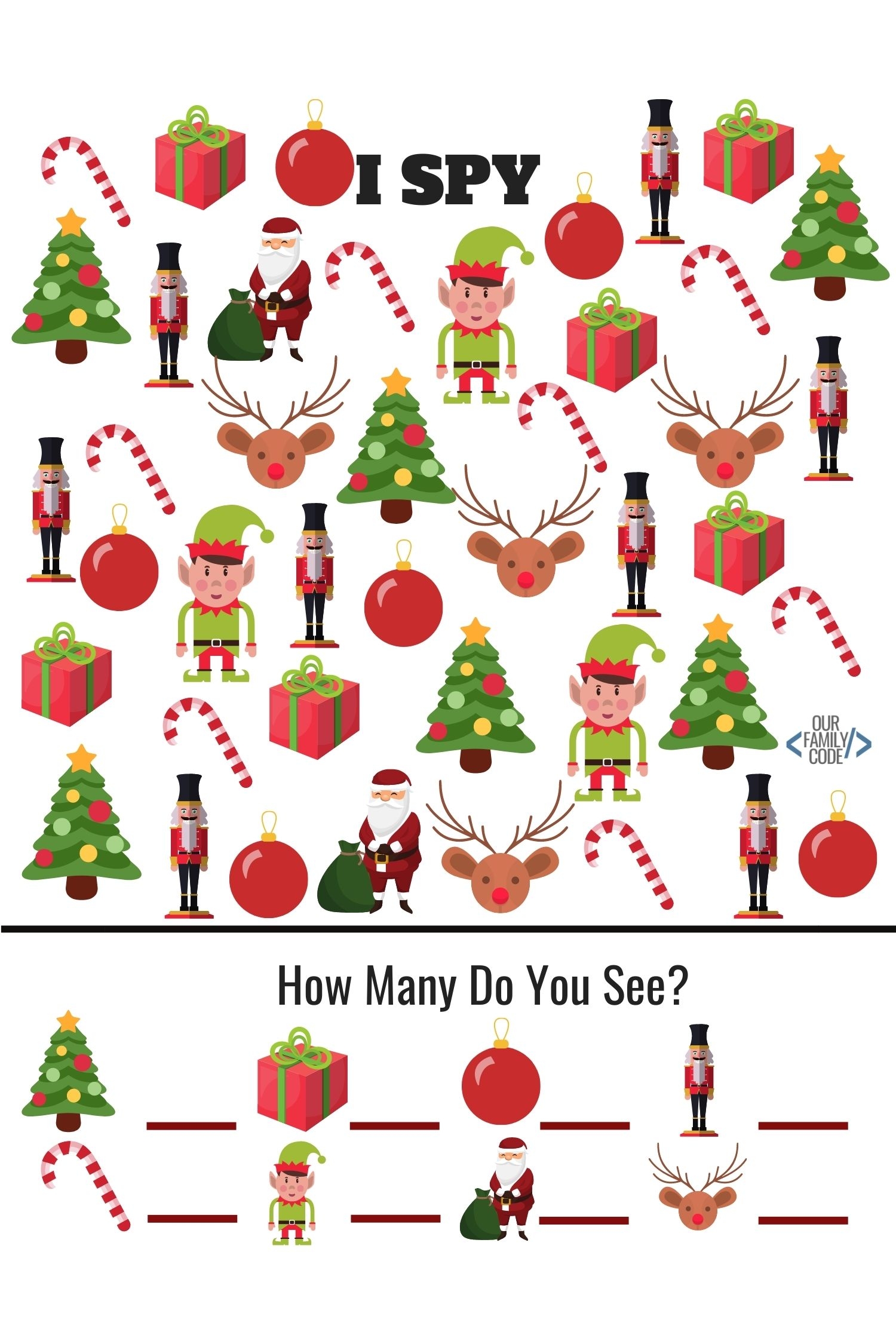 12 Days Of Free Christmas Worksheets For Kids Our Family Code 12 Days Of Free Christmas Worksheets For Kids Our Family Code