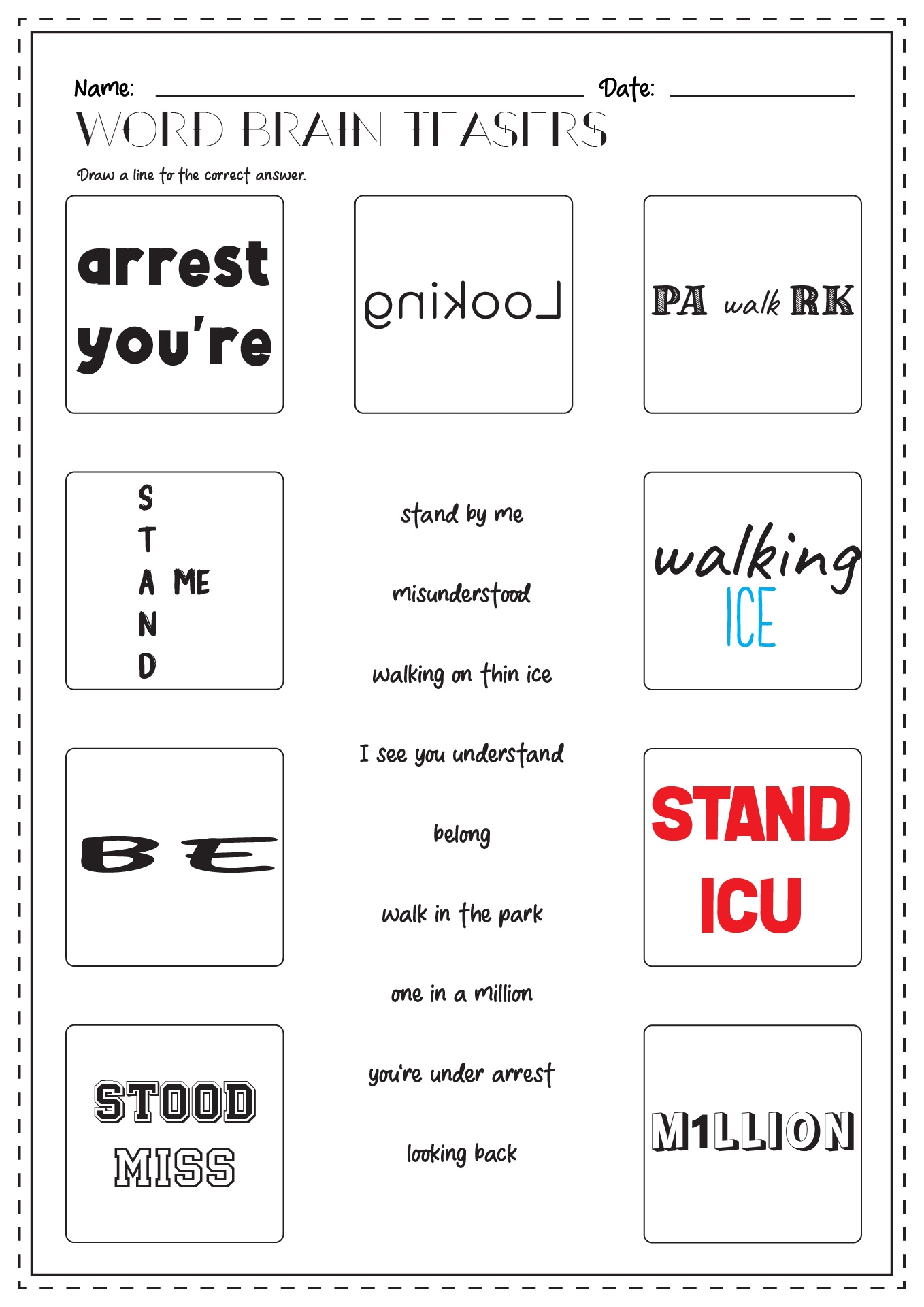 Brain Teasers Printable Worksheets Brain Teasers Printable Worksheets