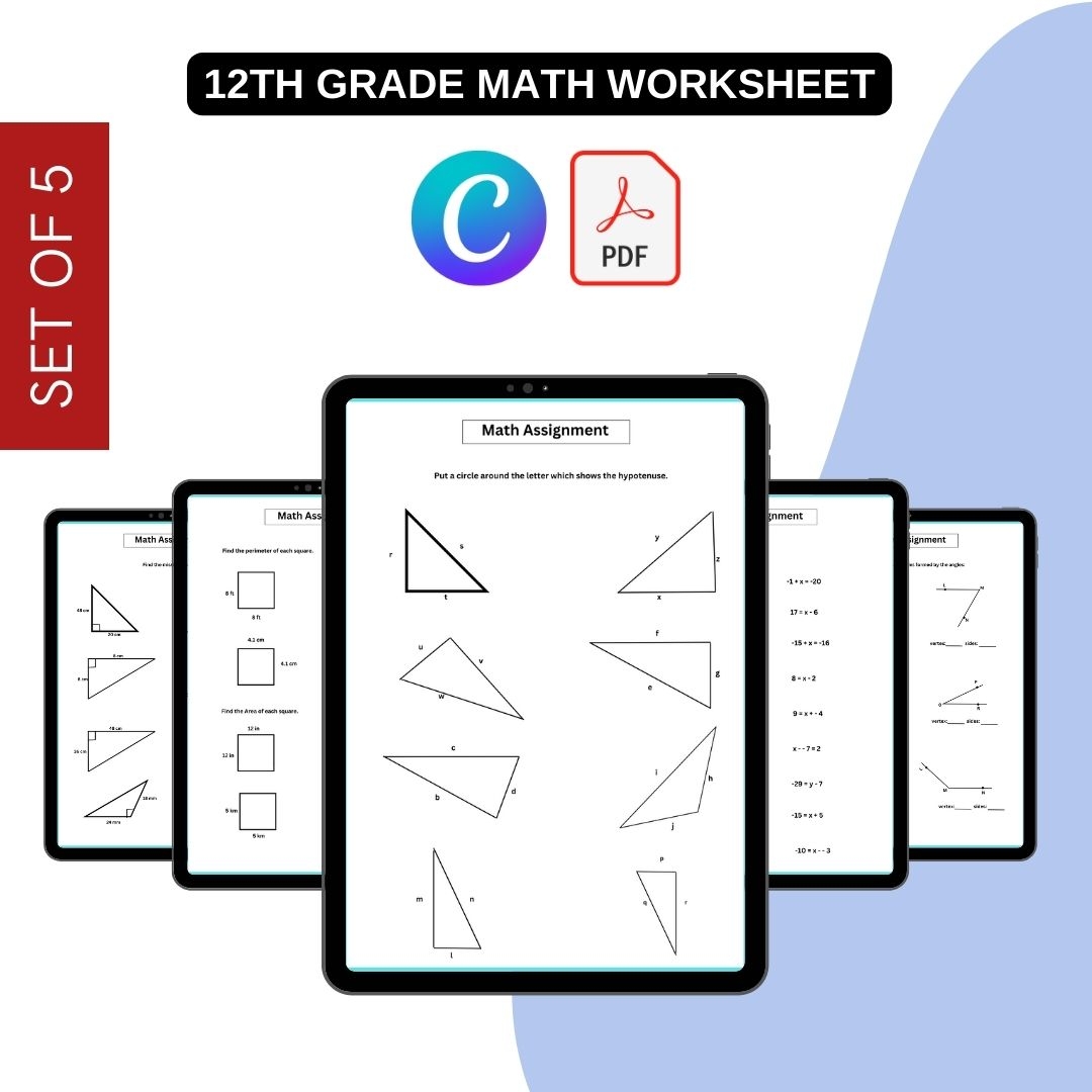 12th Grade Math Worksheets Printable Template PDF Word 12th Grade Math Worksheets Printable Template PDF Word