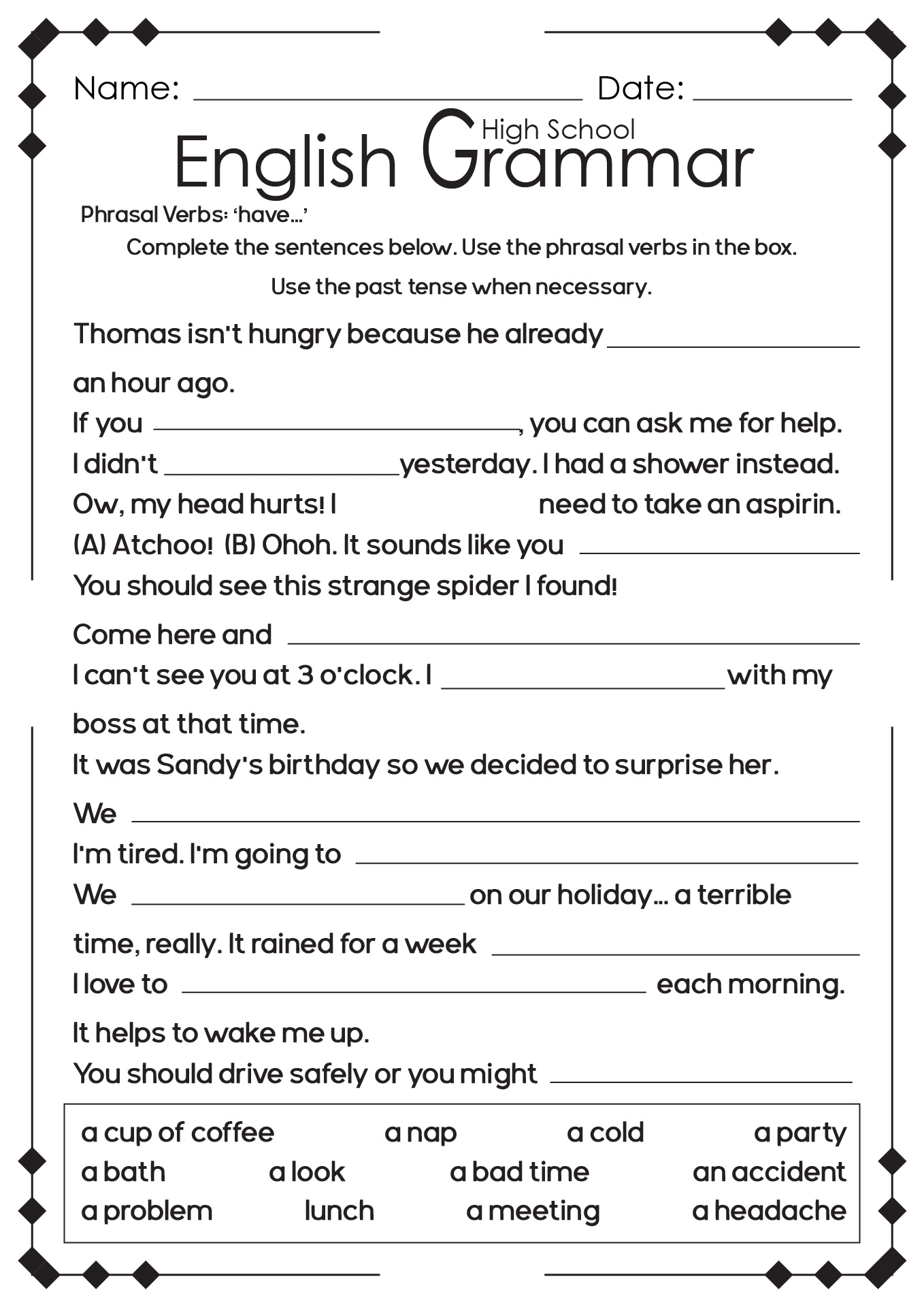 13 High School English Language Arts Worksheets Free PDF At Worksheets Library