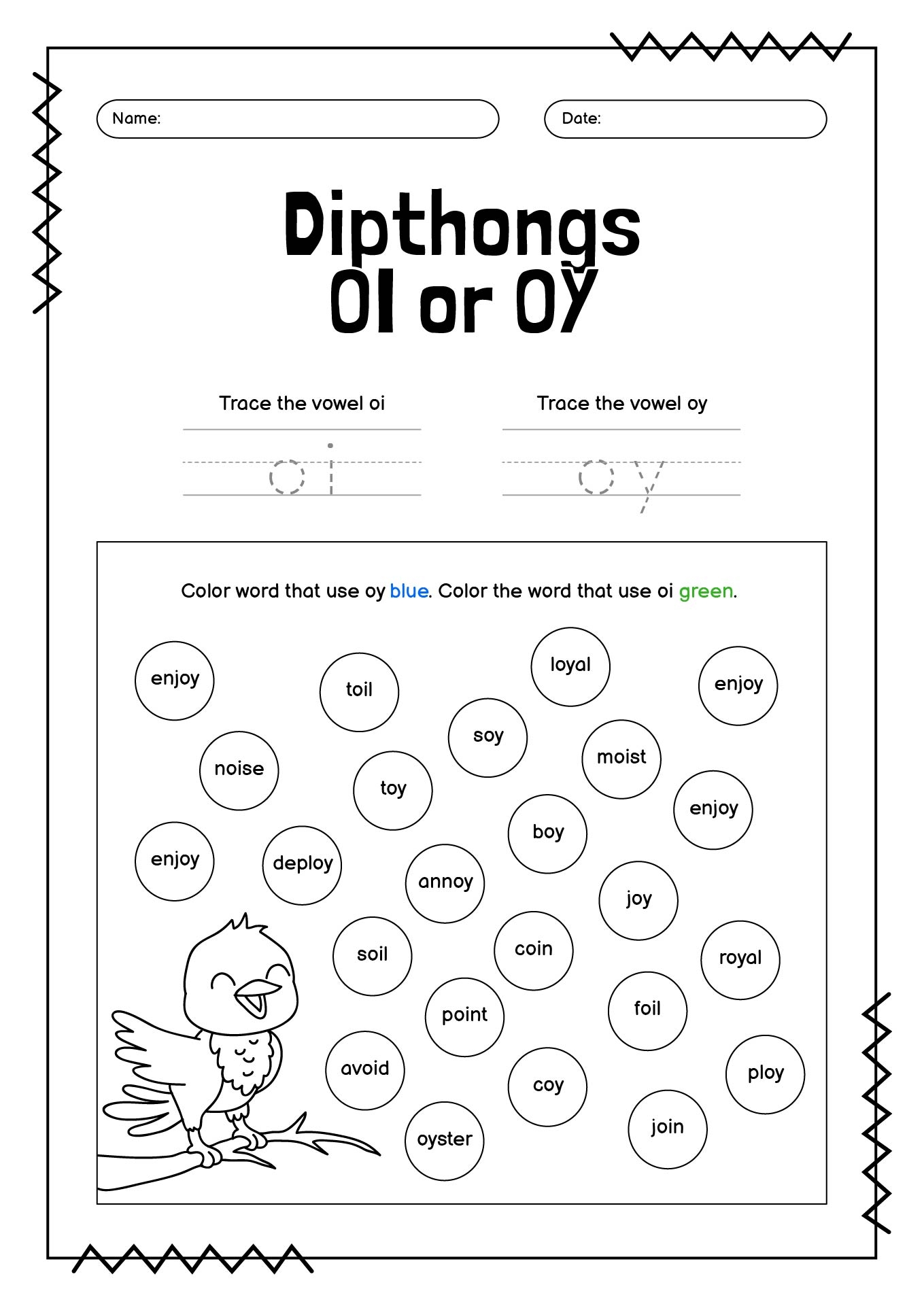 14 Phonics Oi And Oy Worksheets Free PDF At Worksheeto