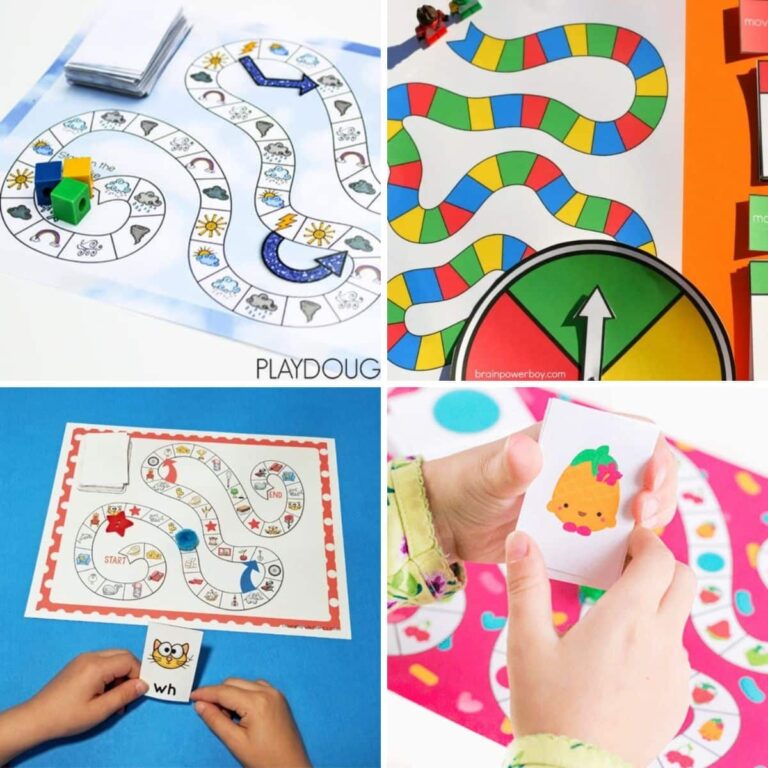 15 Adorable Printable Board Games For Kids Playtivities