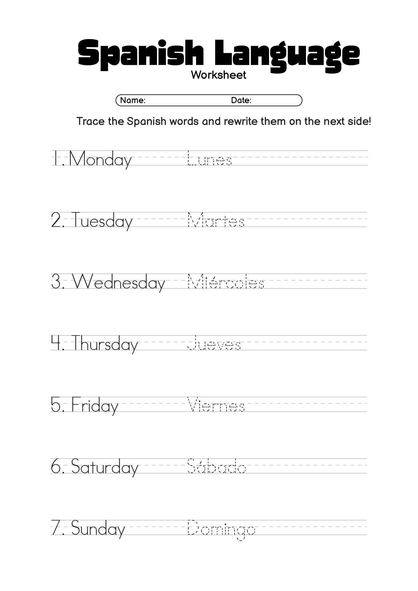 15 First Grade Spanish Worksheets Free PDF At Worksheeto 15 First Grade Spanish Worksheets Free PDF At Worksheeto