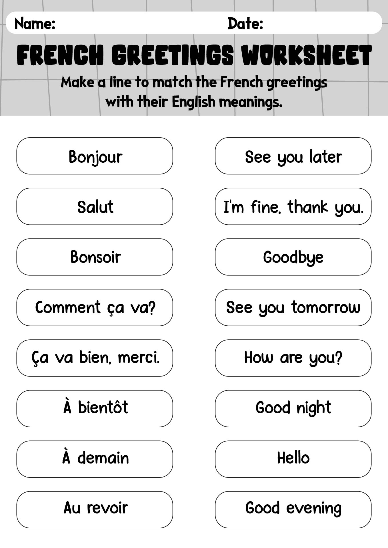 15 French Introductions Worksheet Free PDF At Worksheeto
