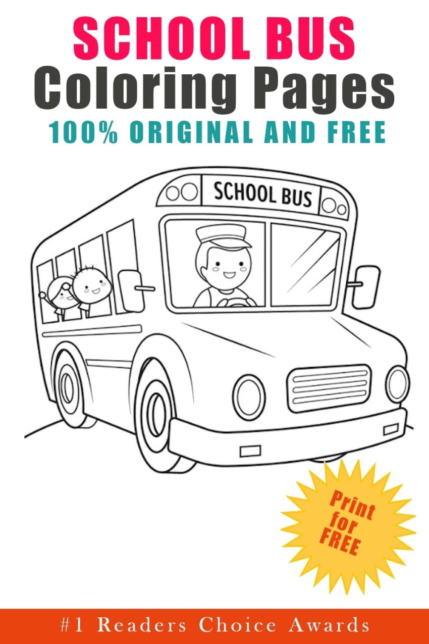 15 School Bus Coloring Pages 100 Free Printables