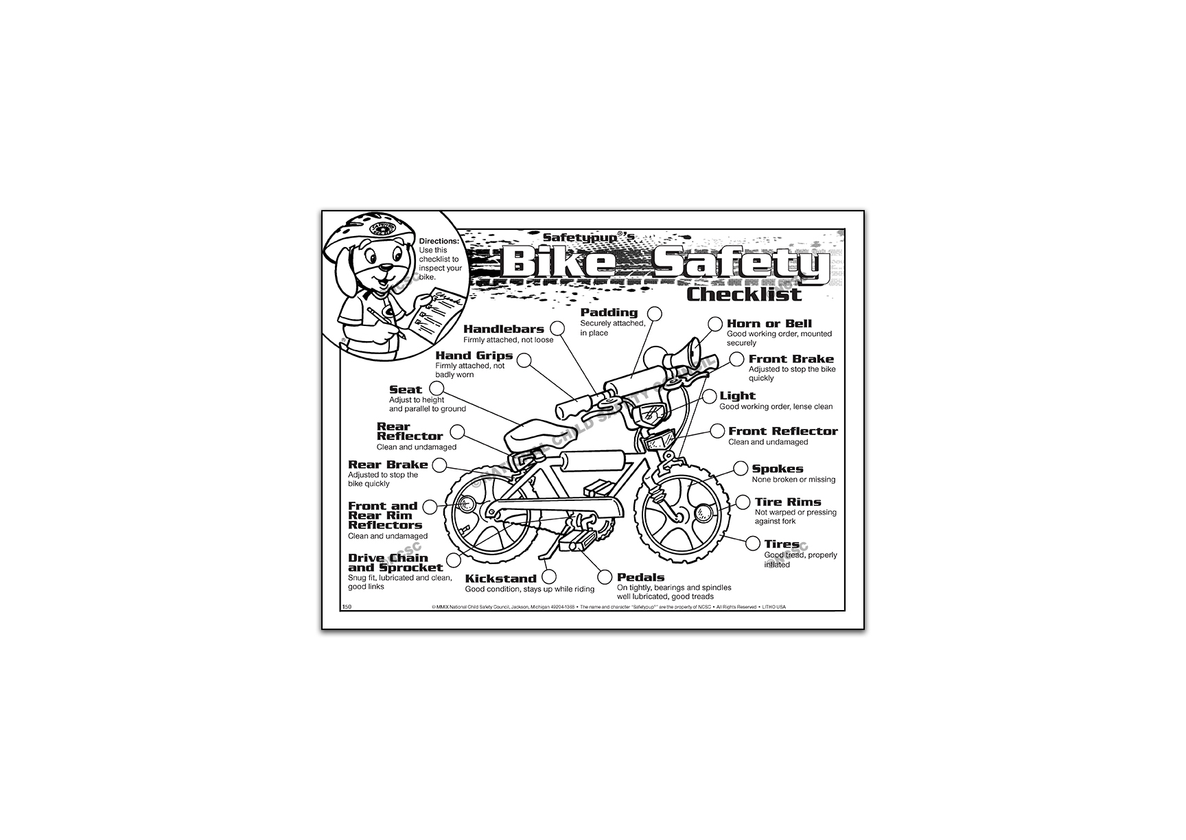 150 Bike Safety Checklist