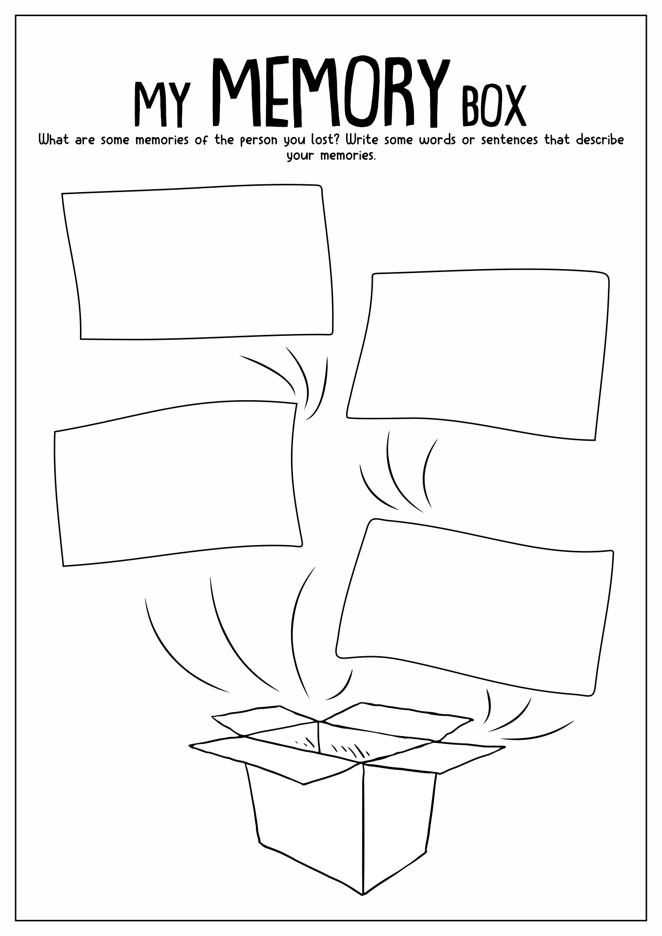 Free Printable Grief Worksheets For Kids Free Printable Grief Worksheets For Kids