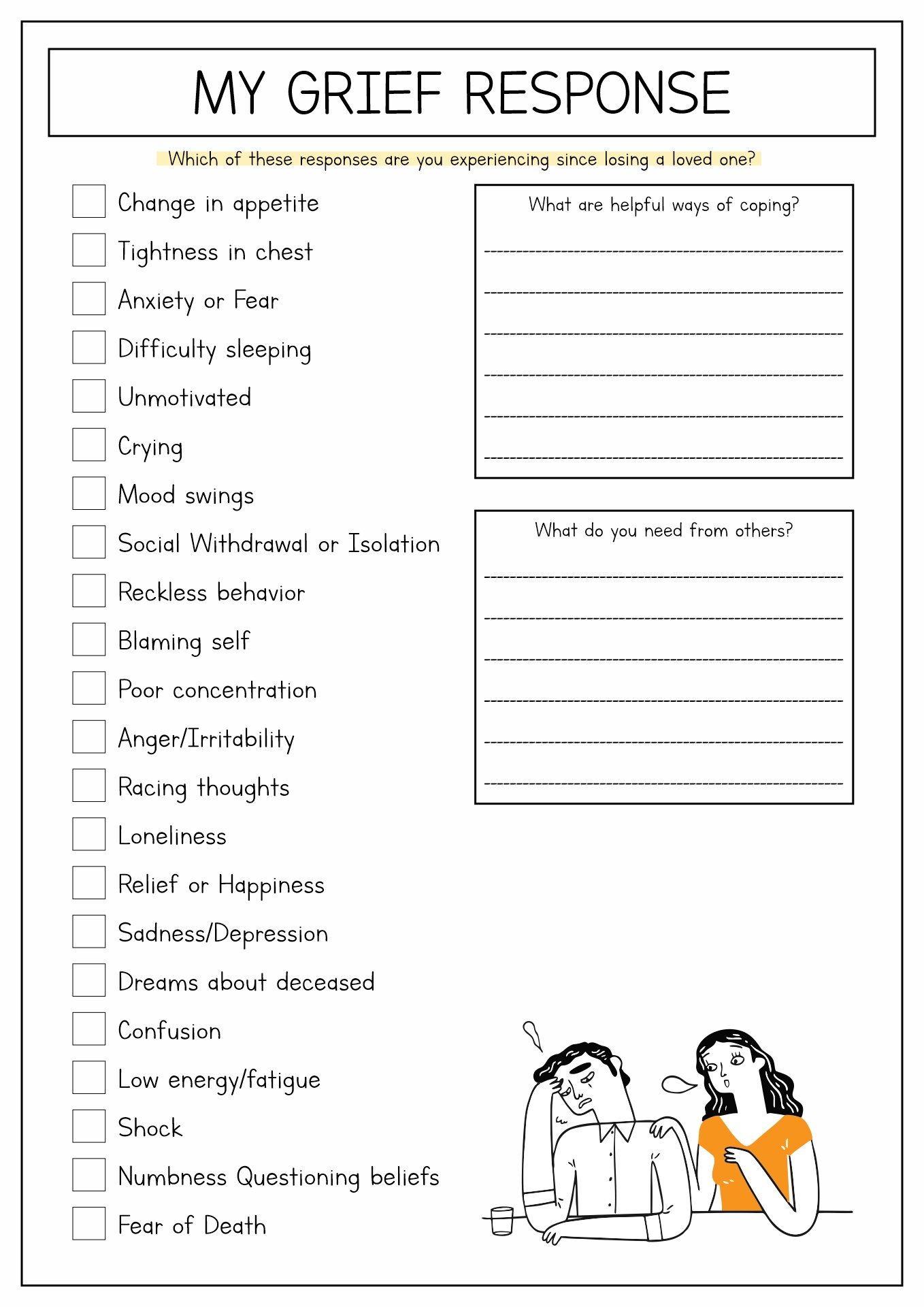 16 Grief Therapy Worksheets