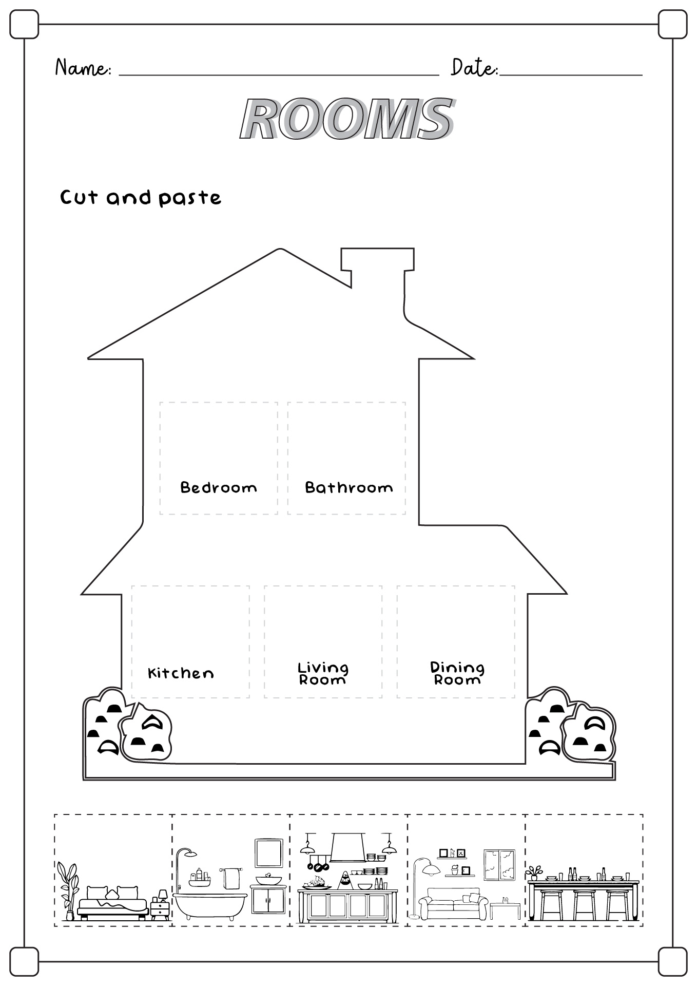 16 Kindergarten Worksheet My Room Free PDF At Worksheeto