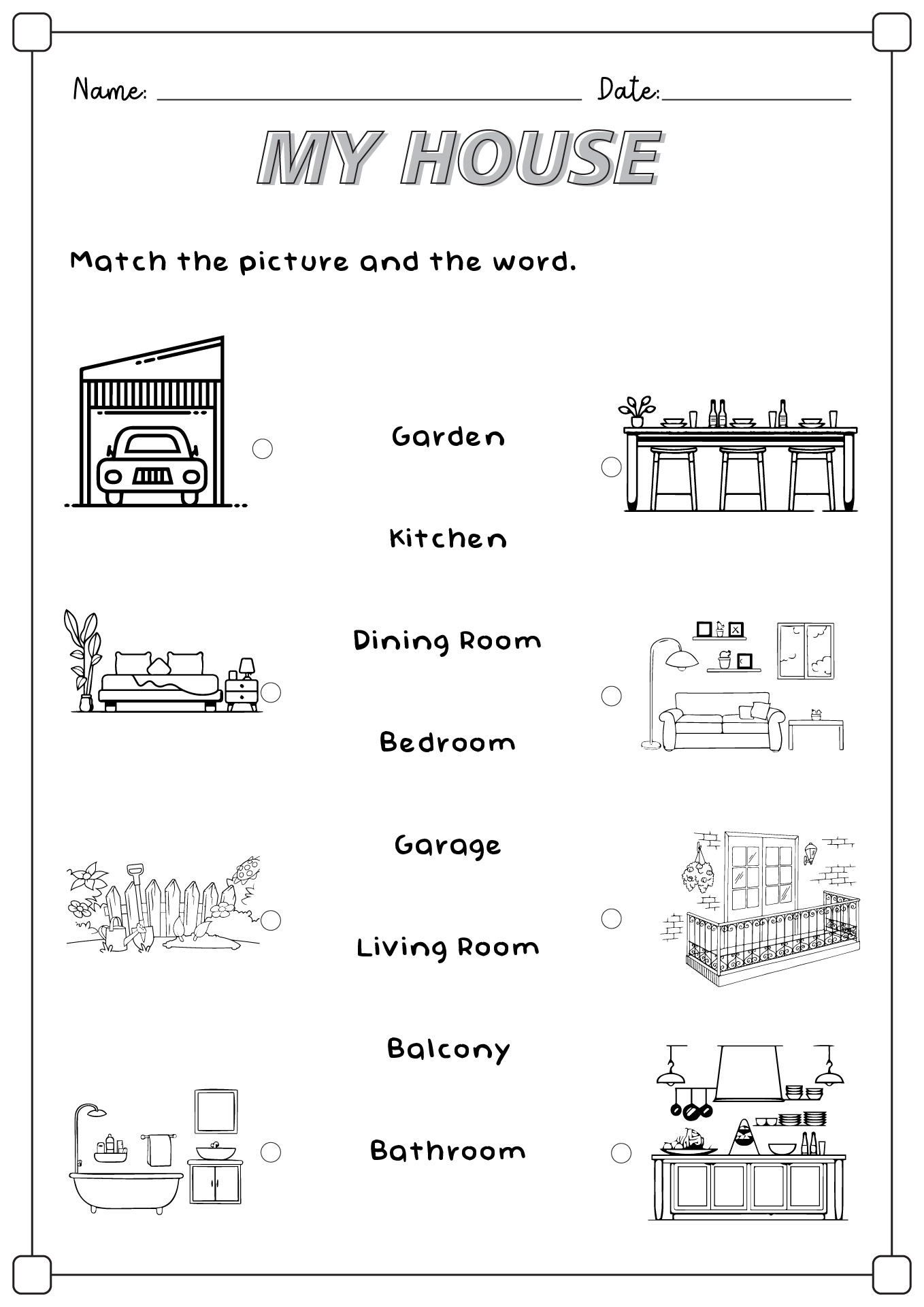 16 Kindergarten Worksheet My Room Free PDF At Worksheeto