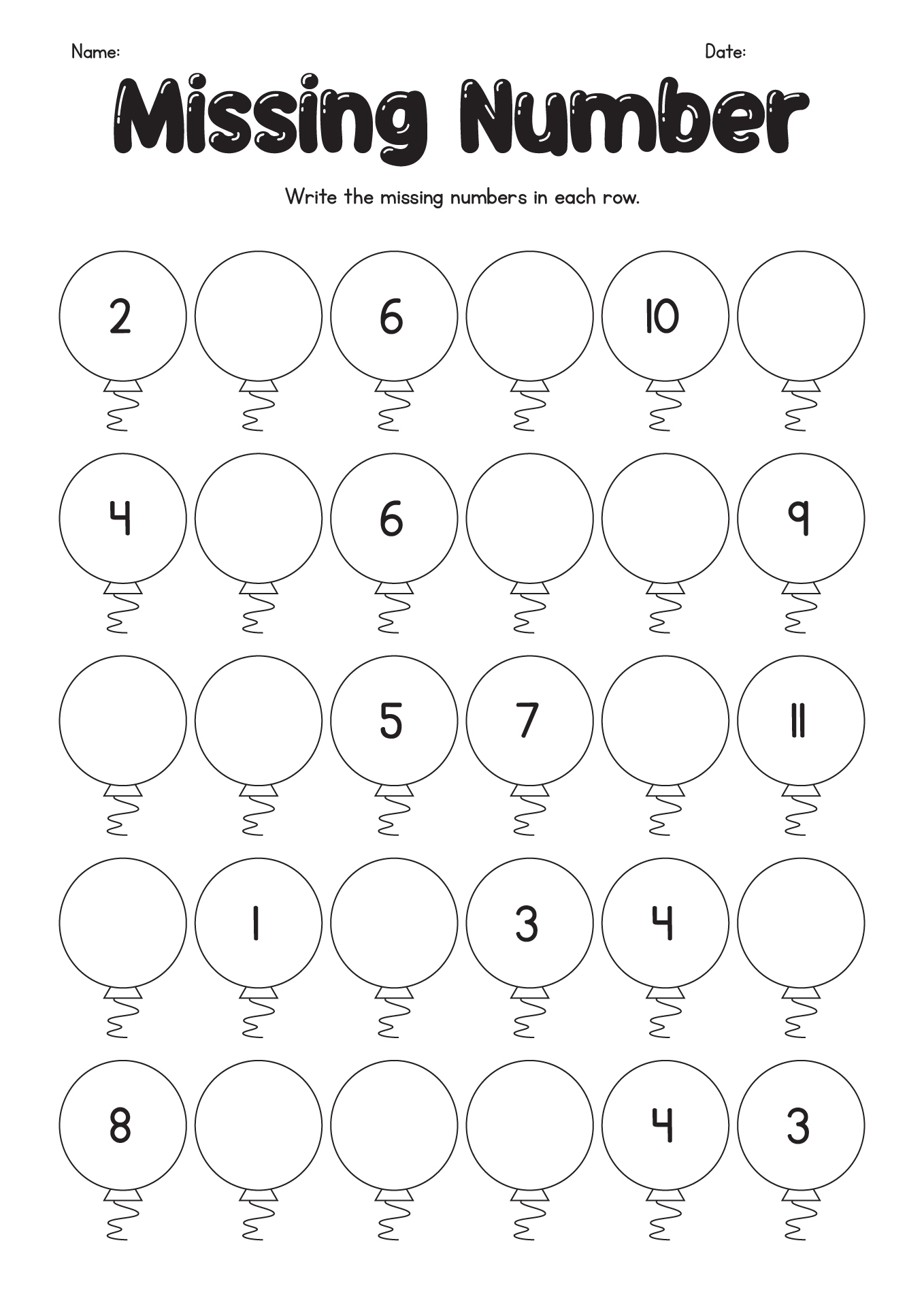 16 Missing Number Worksheets 1 20 Free PDF At Worksheeto