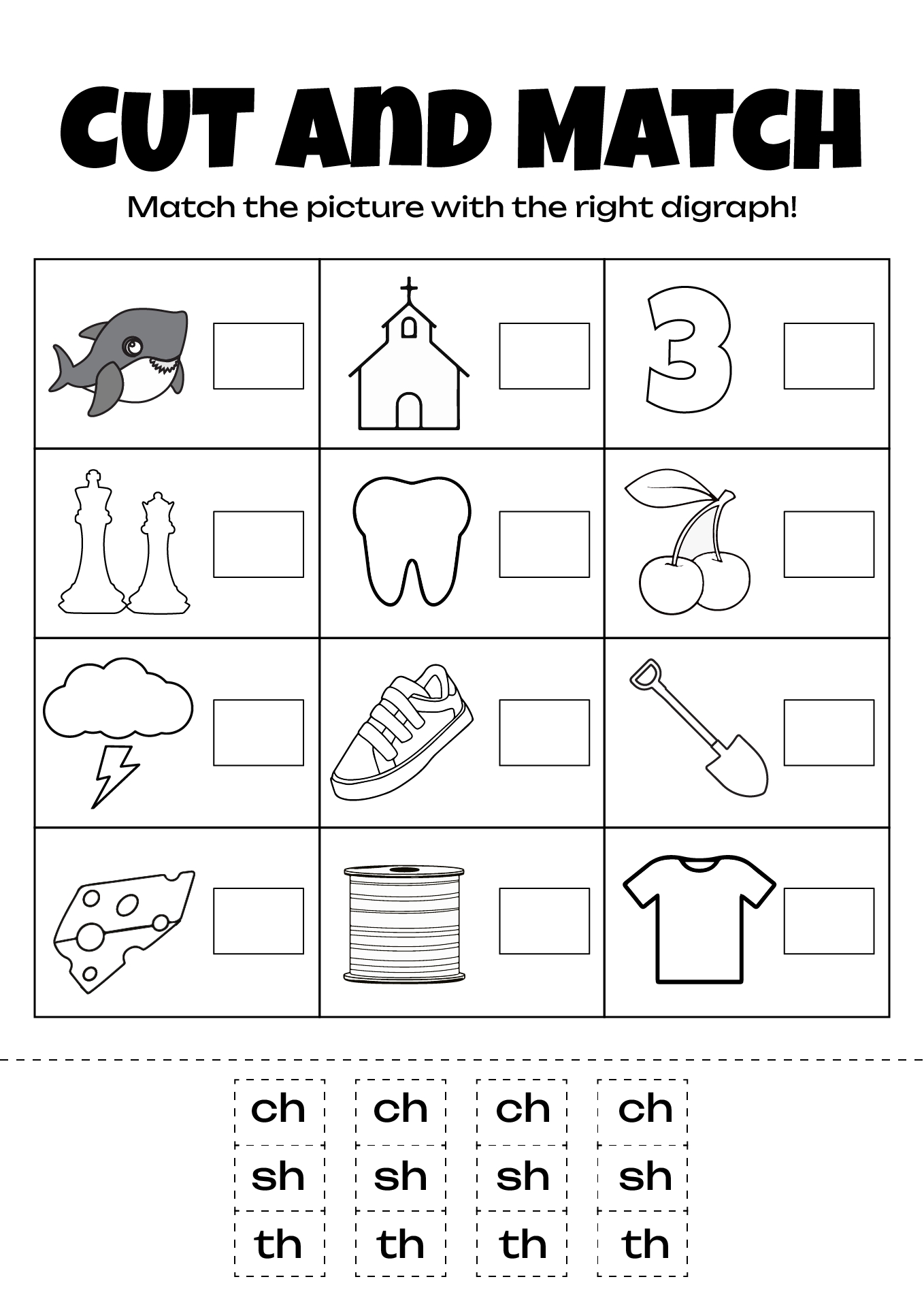 Free Printable Sh Worksheets For Kindergarten