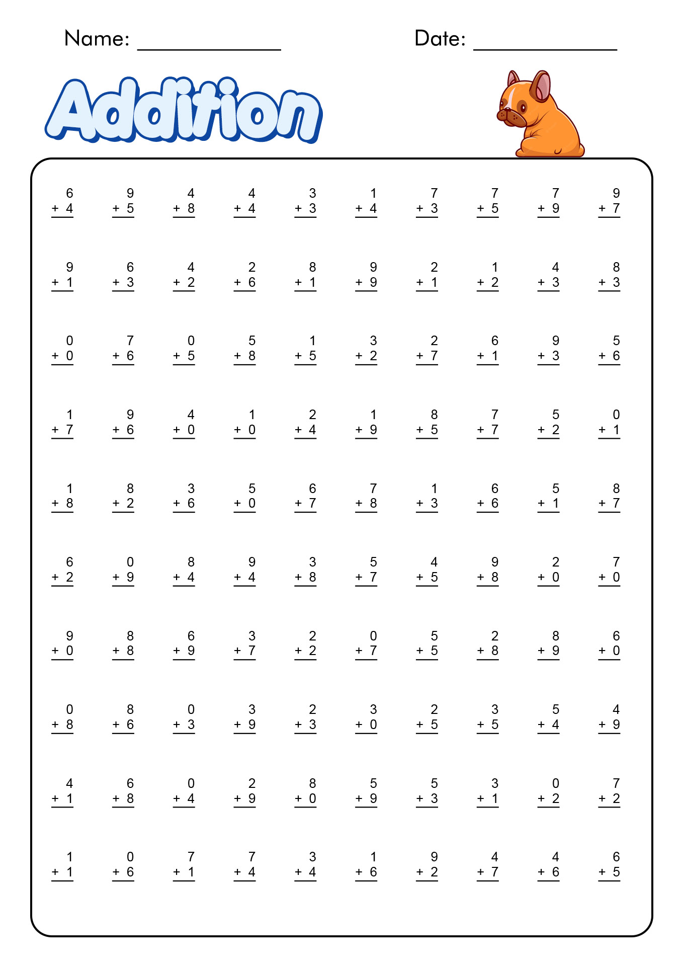 18 1 Minute Timed Addition Worksheets Free PDF At Worksheeto