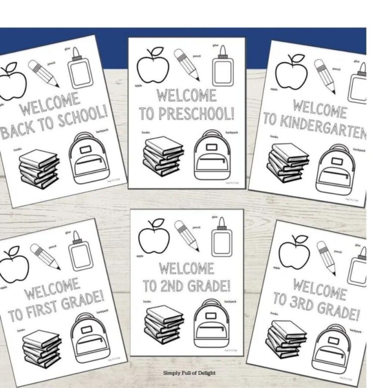 19 Free First Day Of Preschool Printables Simply Full Of Delight