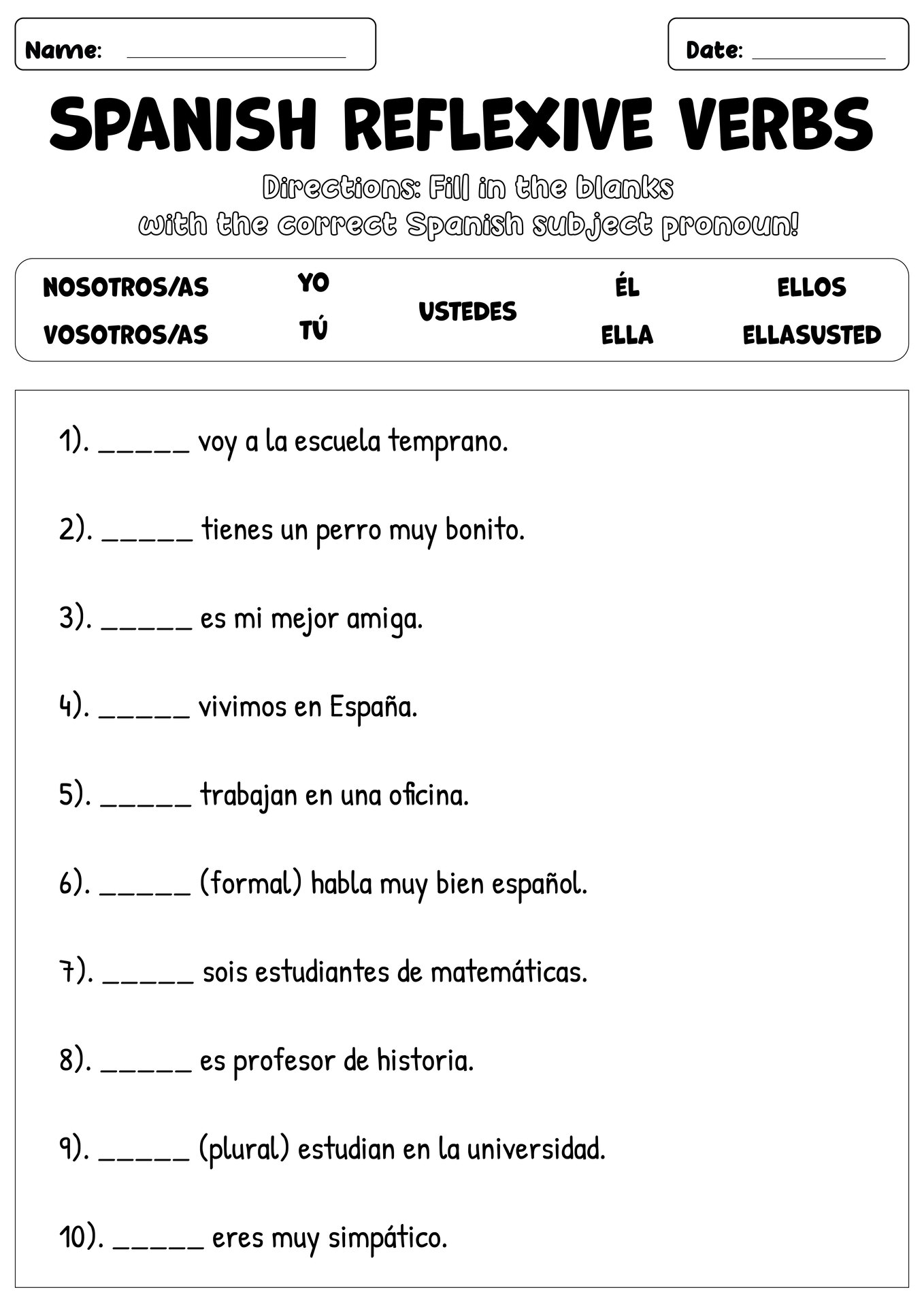 19 Reflexive Verbs In Spanish Worksheet Free PDF At Worksheeto 19 Reflexive Verbs In Spanish Worksheet Free PDF At Worksheeto