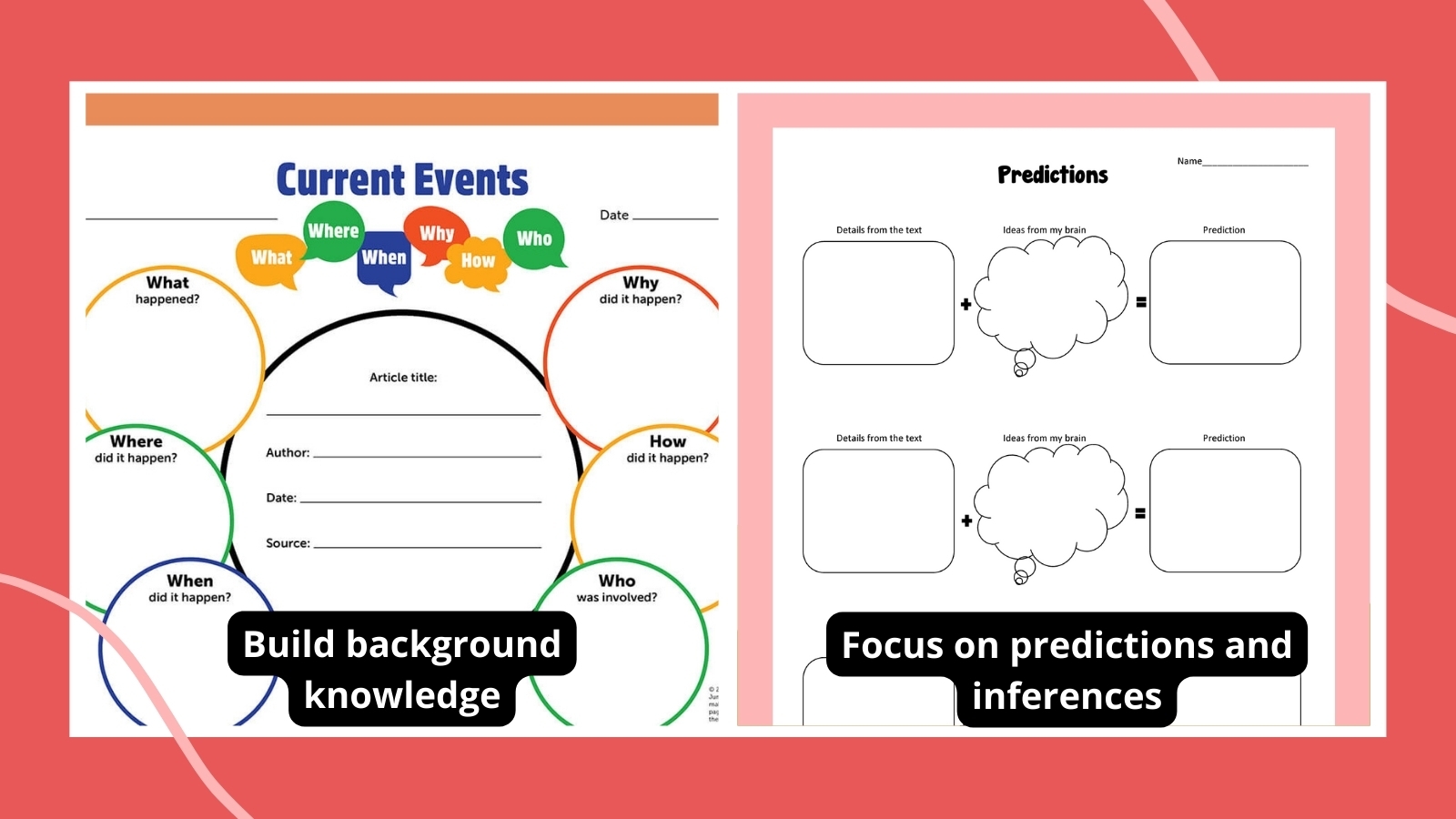 Reading Comprehension Strategy Worksheets Reading Comprehension Strategy Worksheets