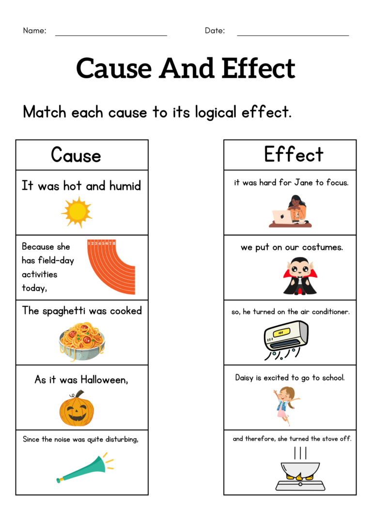 1st Grade Cause And Effect Worksheet Cause And Effect Activity Sheets For Kids Made By Teachers