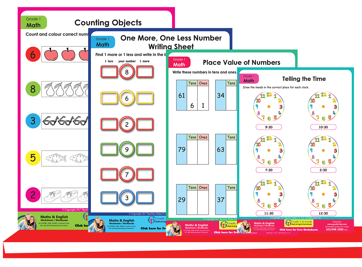 1st Grade Math Worksheets Grade1to6 1st Grade Math Worksheets Grade1to6