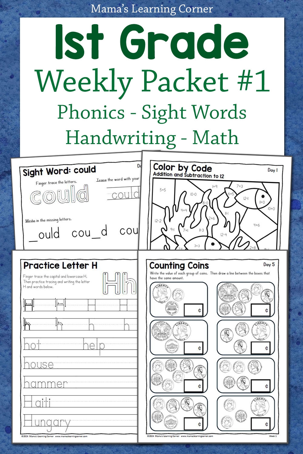 1st Grade Phonics Worksheets Printable