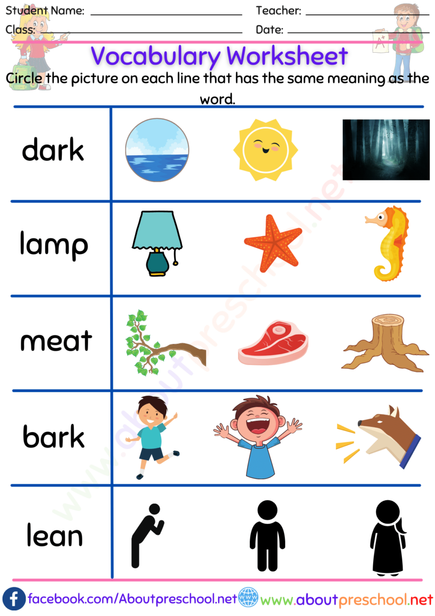 1st Grade Vocabulary Worksheets Archives Page 7 Of 8 About Worksheets Library