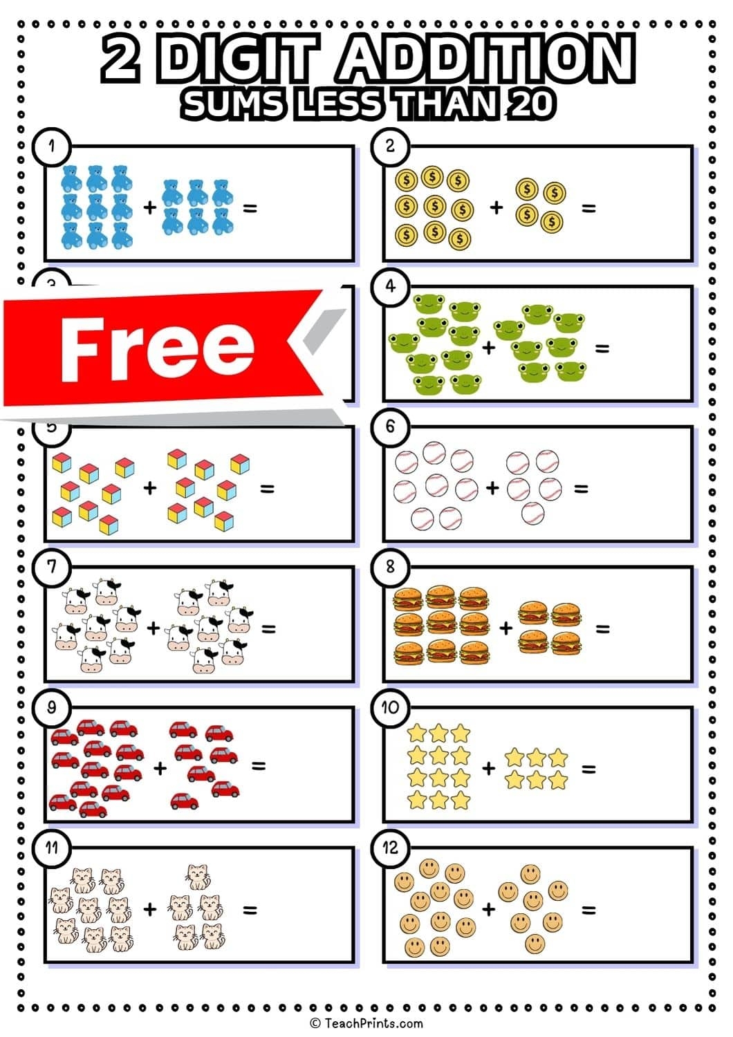 2 Digit Addition Without Regrouping Worksheets Teach Prints