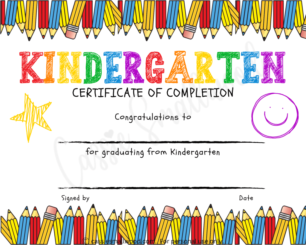 20 Preschool And Kindergarten Graduation Certificates FREE PRINTABLE Cassie Smallwood 20 Preschool And Kindergarten Graduation Certificates FREE PRINTABLE Cassie Smallwood
