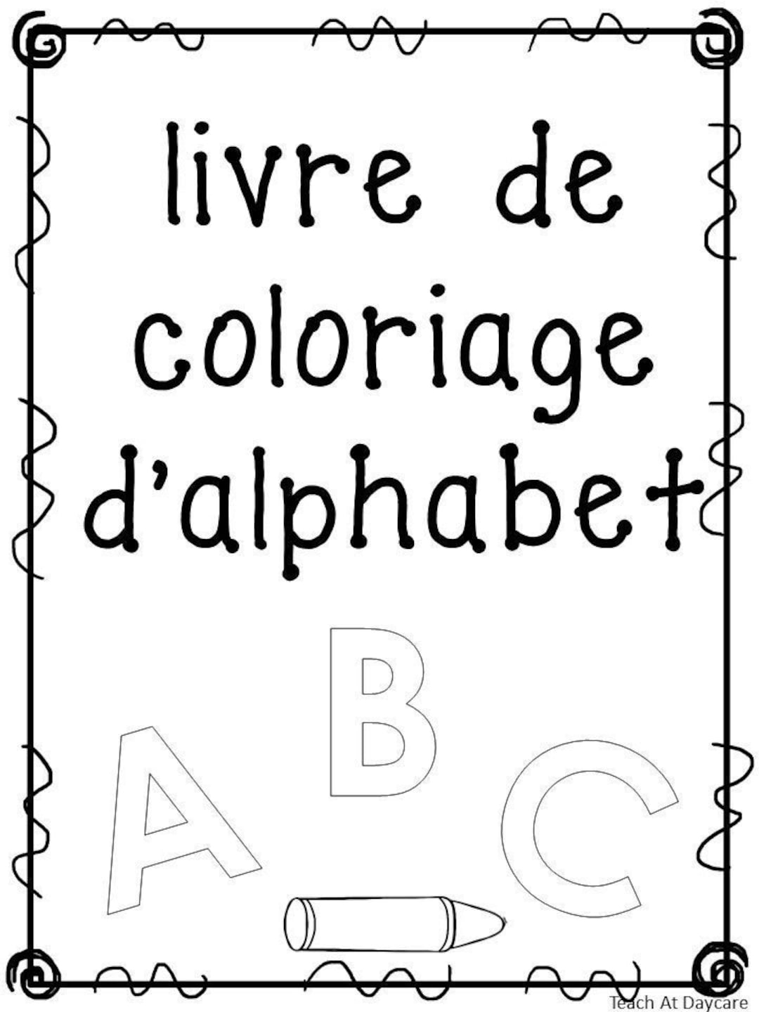 27 Printable French Alphabet Coloring Book Worksheets Preschool kdg Phonics Etsy