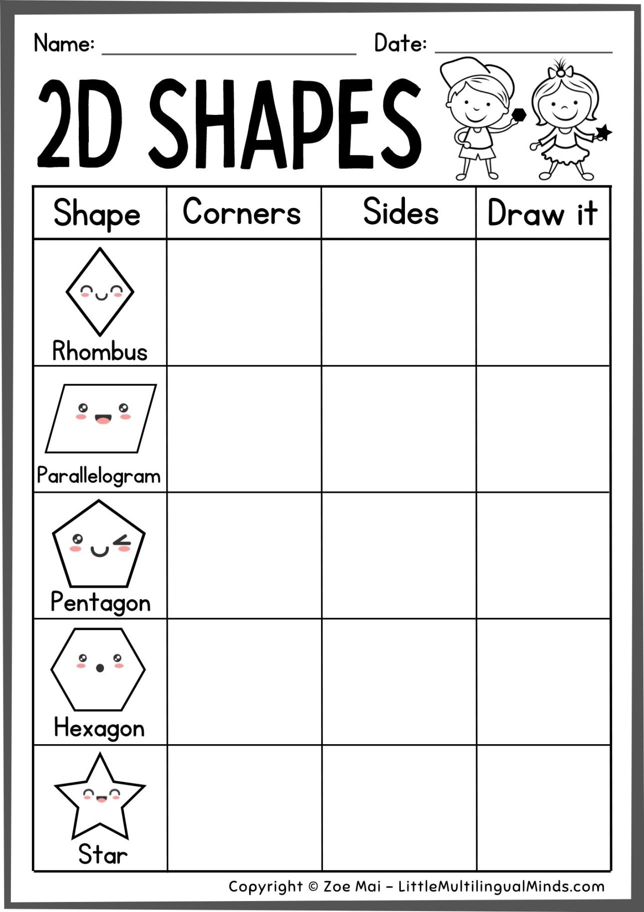 2D Shapes Chart And Fun Activity Ideas Free Printable Worksheets Library 2D Shapes Chart And Fun Activity Ideas Free Printable Worksheets Library