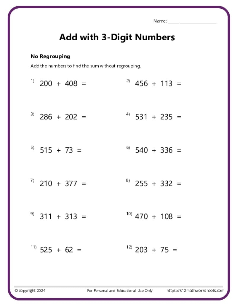 2nd Grade Addition Worksheets 2nd Grade Addition Worksheets