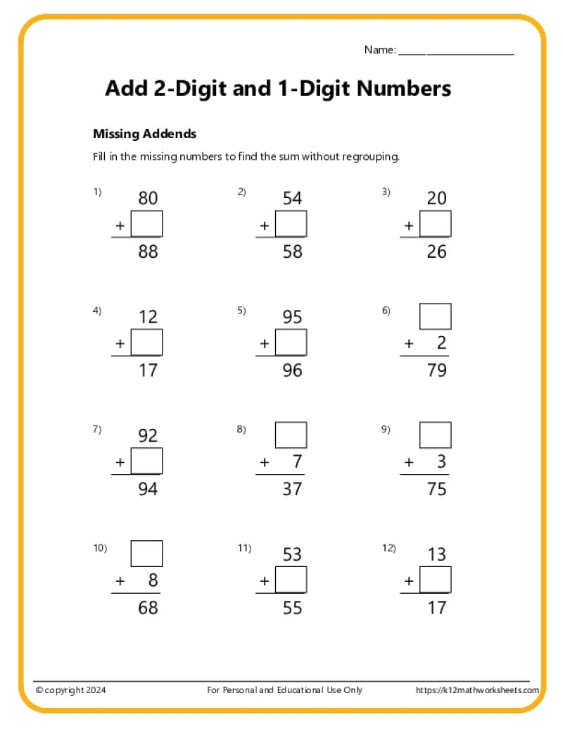 2nd Grade Addition Worksheets 2nd Grade Addition Worksheets