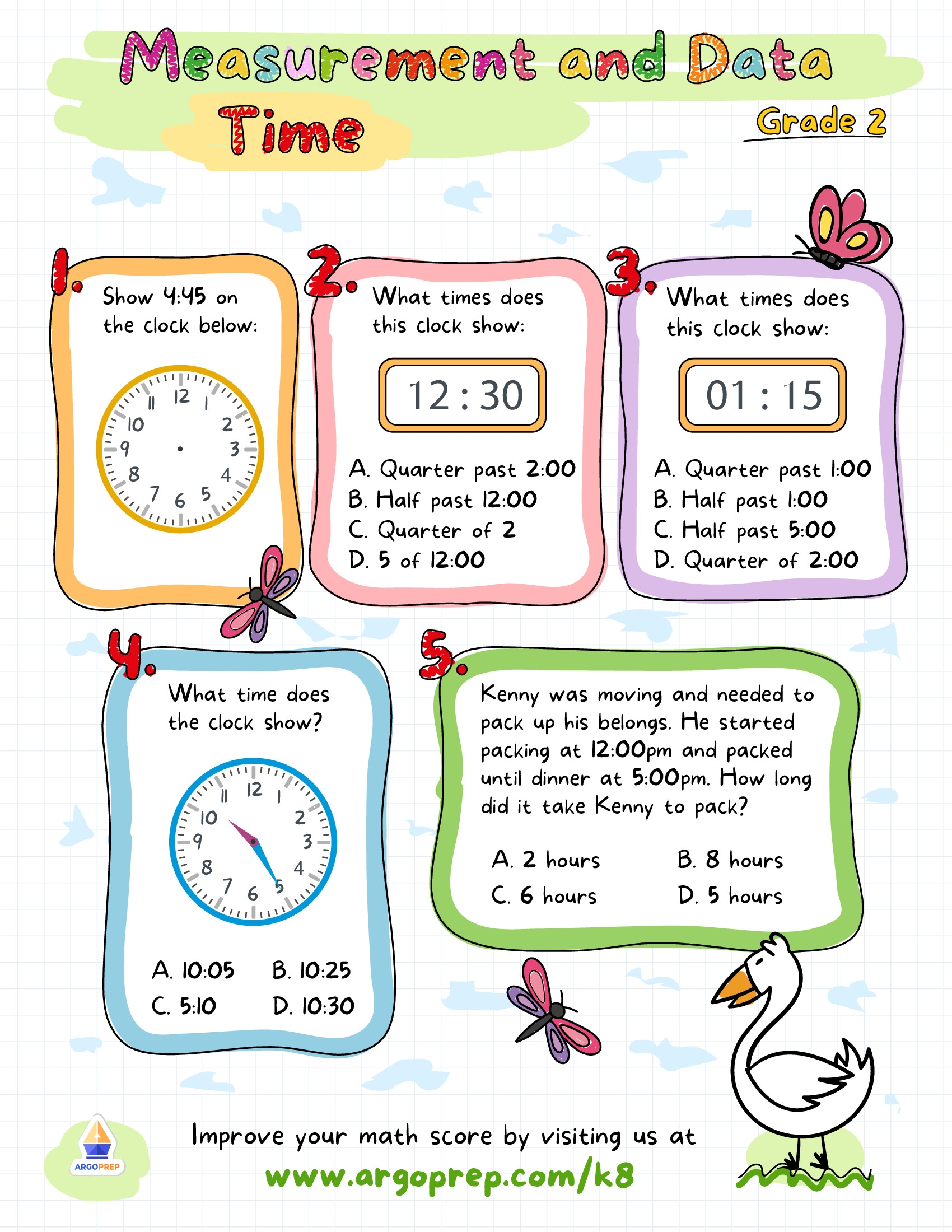 2nd Grade Constructing Clocks Worksheets For Free ArgoPrep 2nd Grade Constructing Clocks Worksheets For Free ArgoPrep