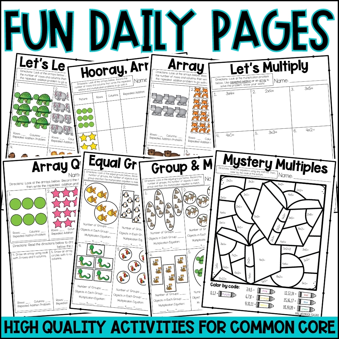 2nd Grade Math Worksheets And Activities YEAR BUNDLE Print And 