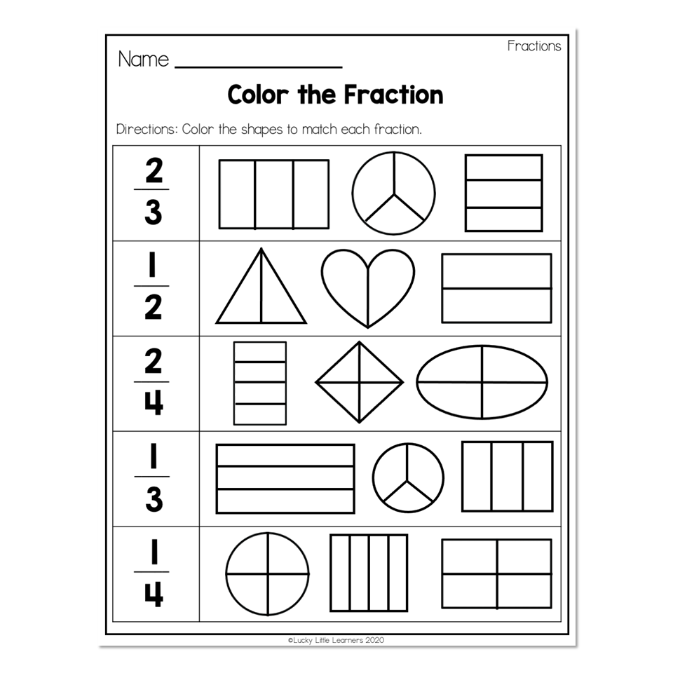 2nd Grade Math Worksheets Geometry Fractions Color The Fraction Worksheets Library 2nd Grade Math Worksheets Geometry Fractions Color The Fraction Worksheets Library