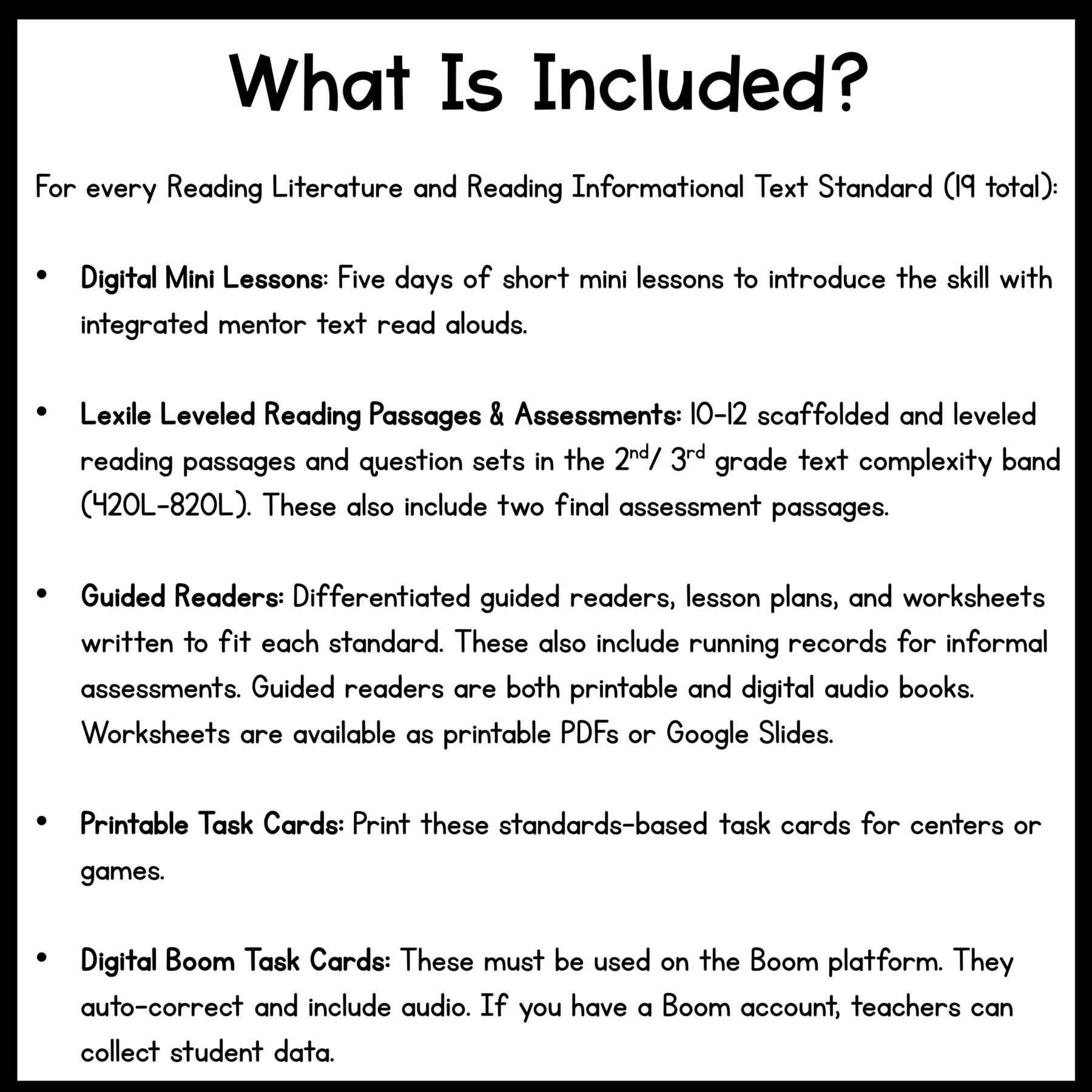 2nd Grade Reading Comprehension Curriculum Full Year Bundle Digital U0026 Print