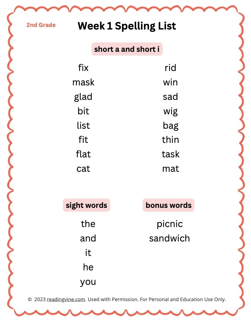 2nd Grade Spelling Words Full 31 Week Curriculum Worksheets Library 2nd Grade Spelling Words Full 31 Week Curriculum Worksheets Library