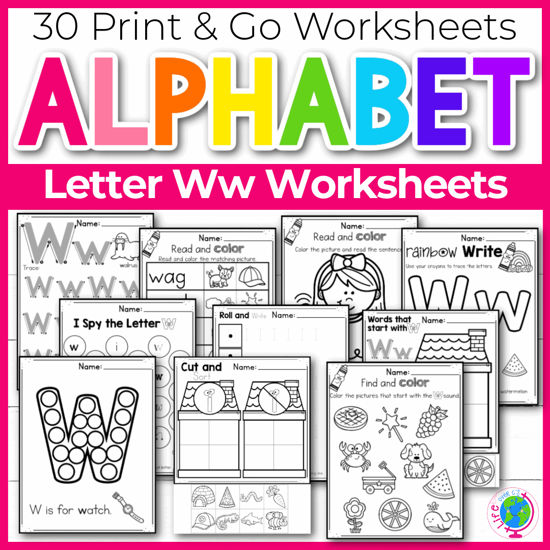 30 Free Printable Letter W Alphabet Worksheets For Kids