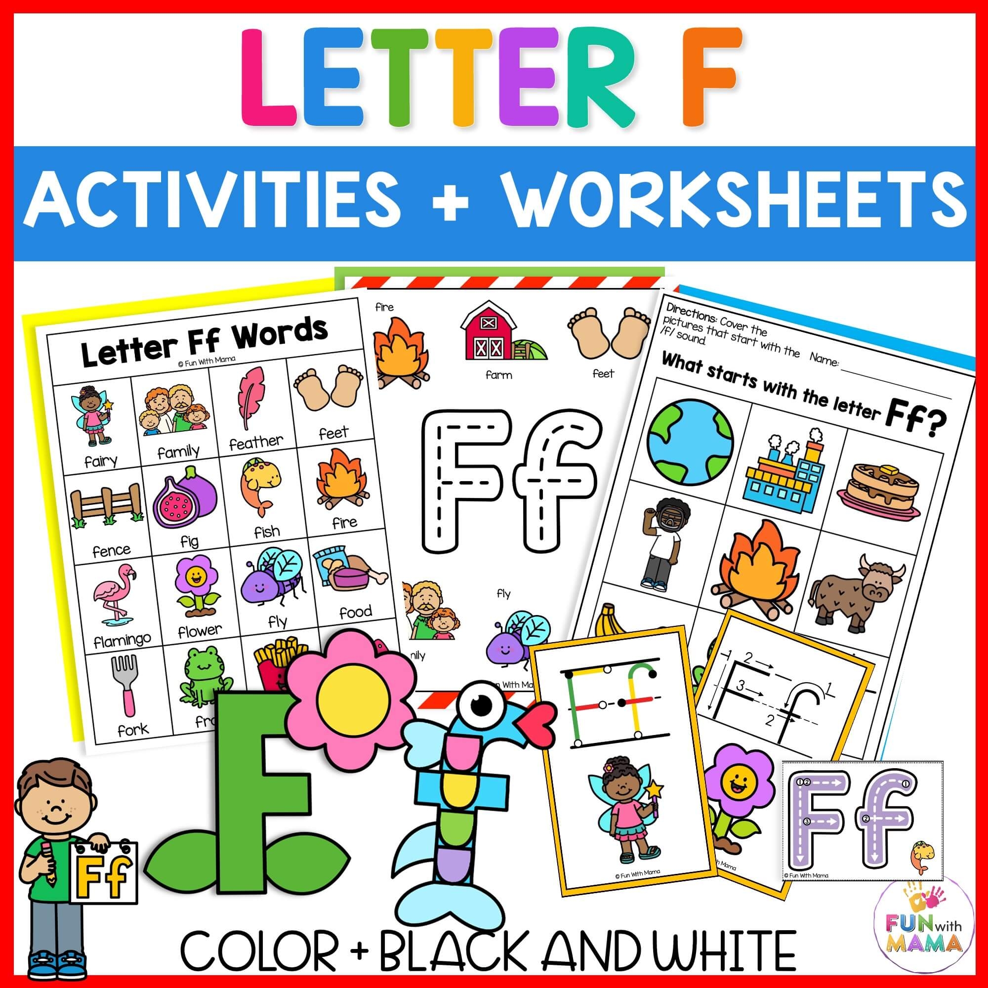 Free Printable Letter F Counting Worksheets