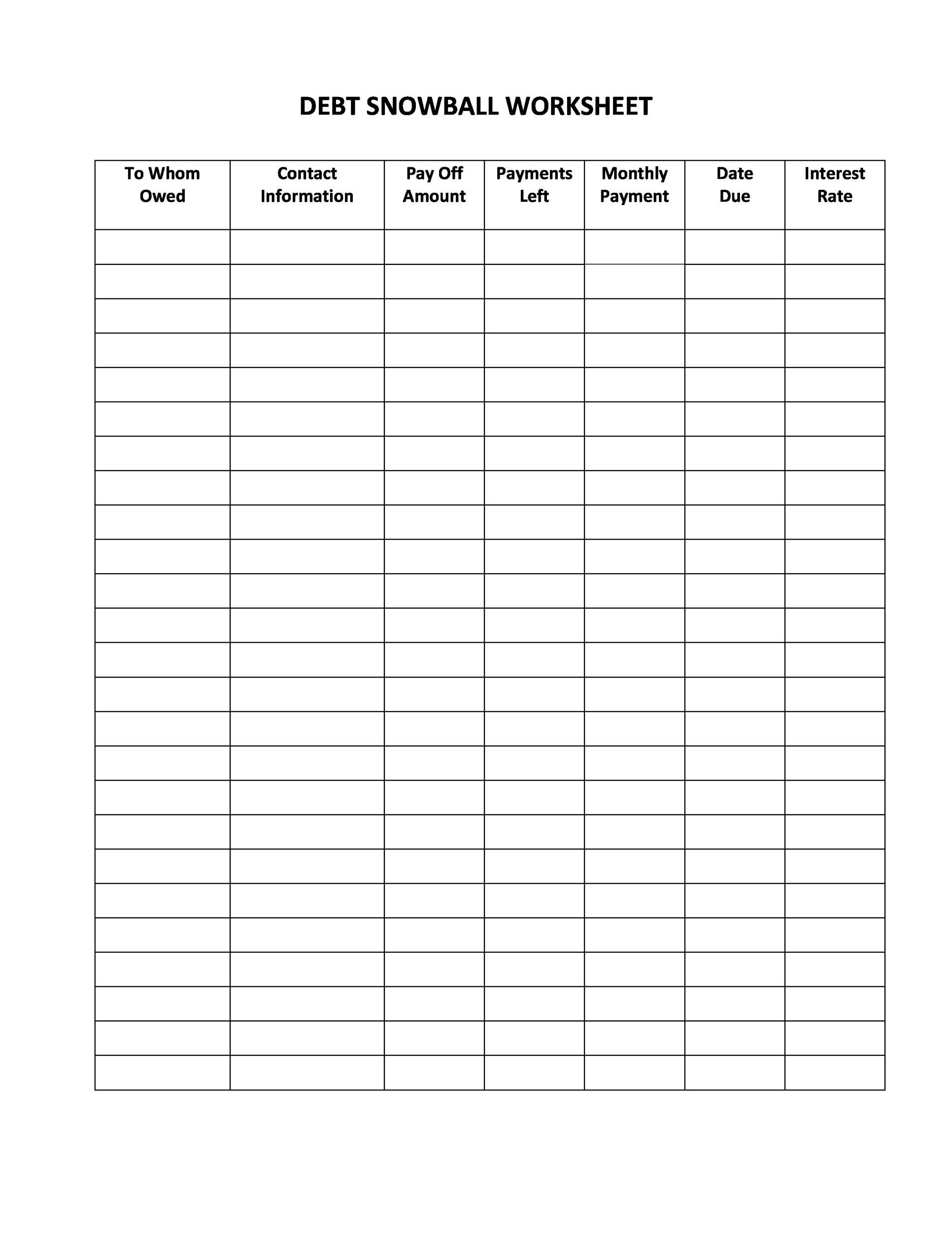 38 Debt Snowball Spreadsheets Forms U0026 Calculators 38 Debt Snowball Spreadsheets Forms U0026 Calculators