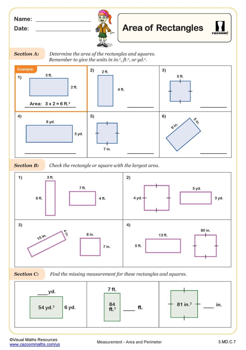 3rd Grade Math Worksheets PDF Printable Math Worksheets Cazoom Math