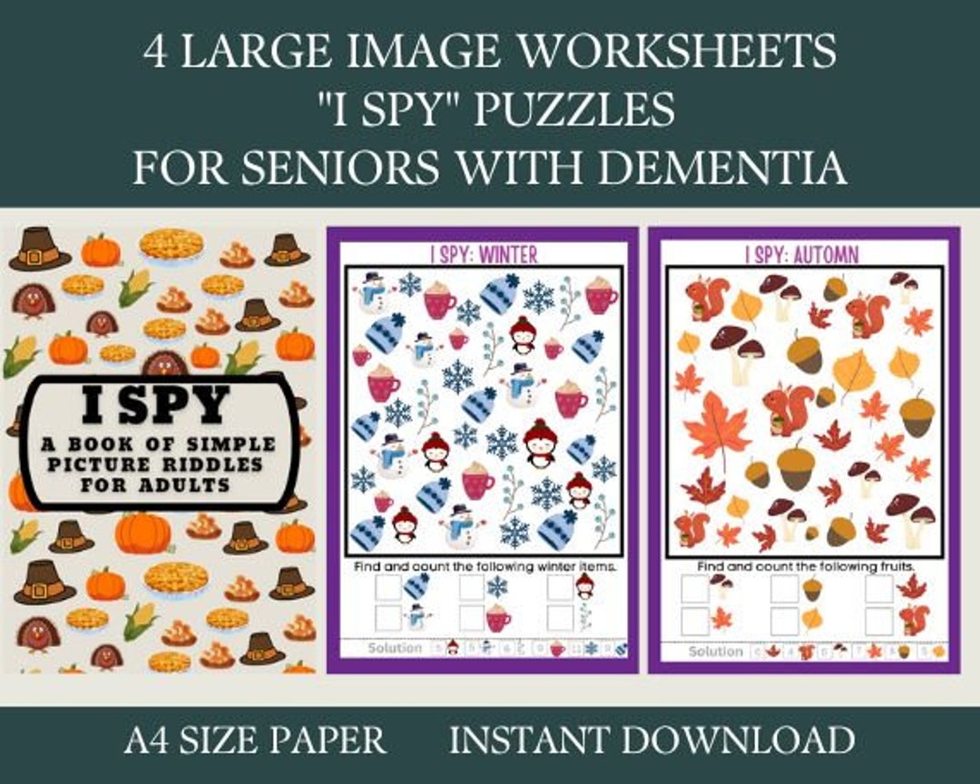 4 I Spy Puzzles For Seniors Activity For Elderly Large Print Easy Worksheets With Alzheimer s Dementia Parkinson Memory Loss Games Etsy 4 I Spy Puzzles For Seniors Activity For Elderly Large Print Easy Worksheets With Alzheimer s Dementia Parkinson Memory Loss Games Etsy
