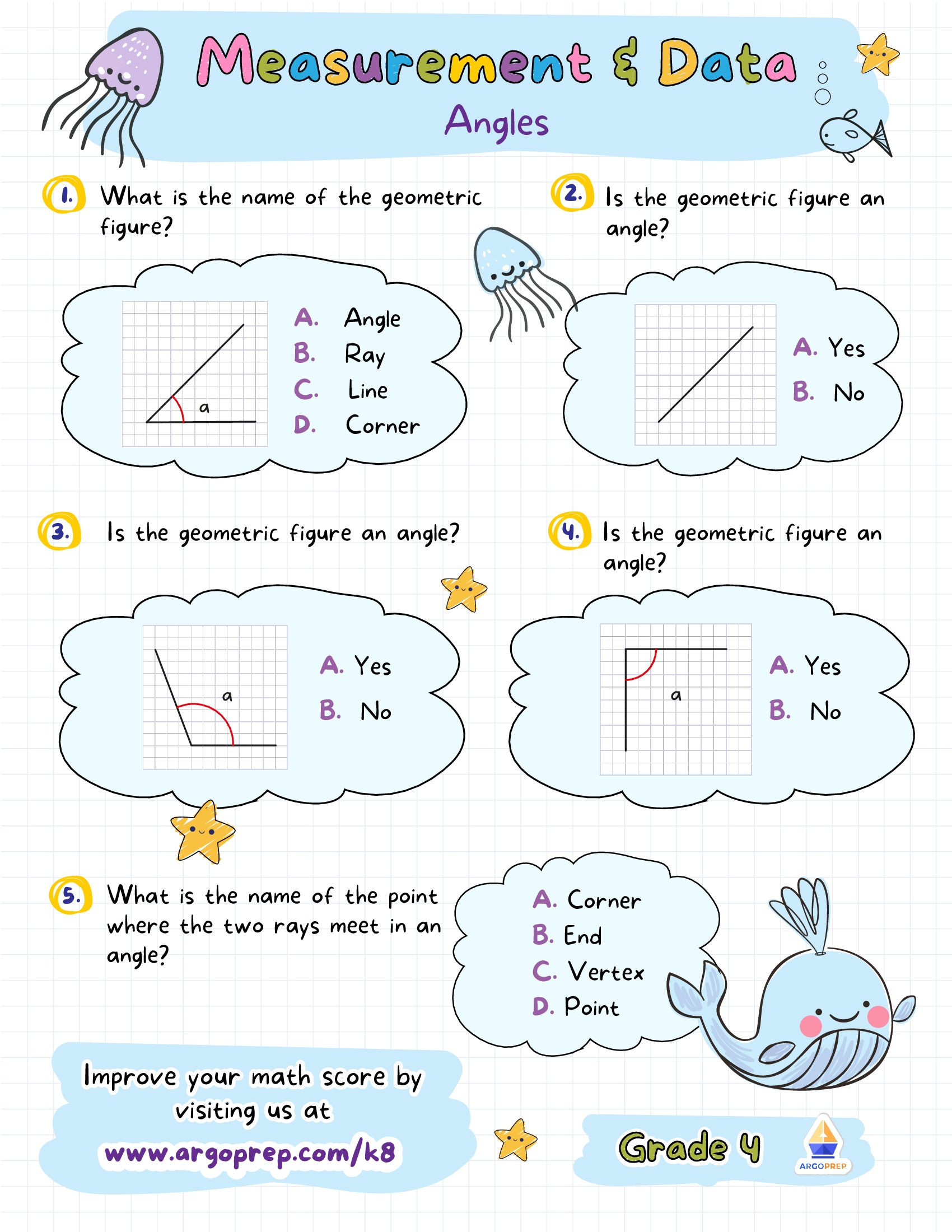 4th Grade Fractions Lines And Angles Worksheets For Free ArgoPrep