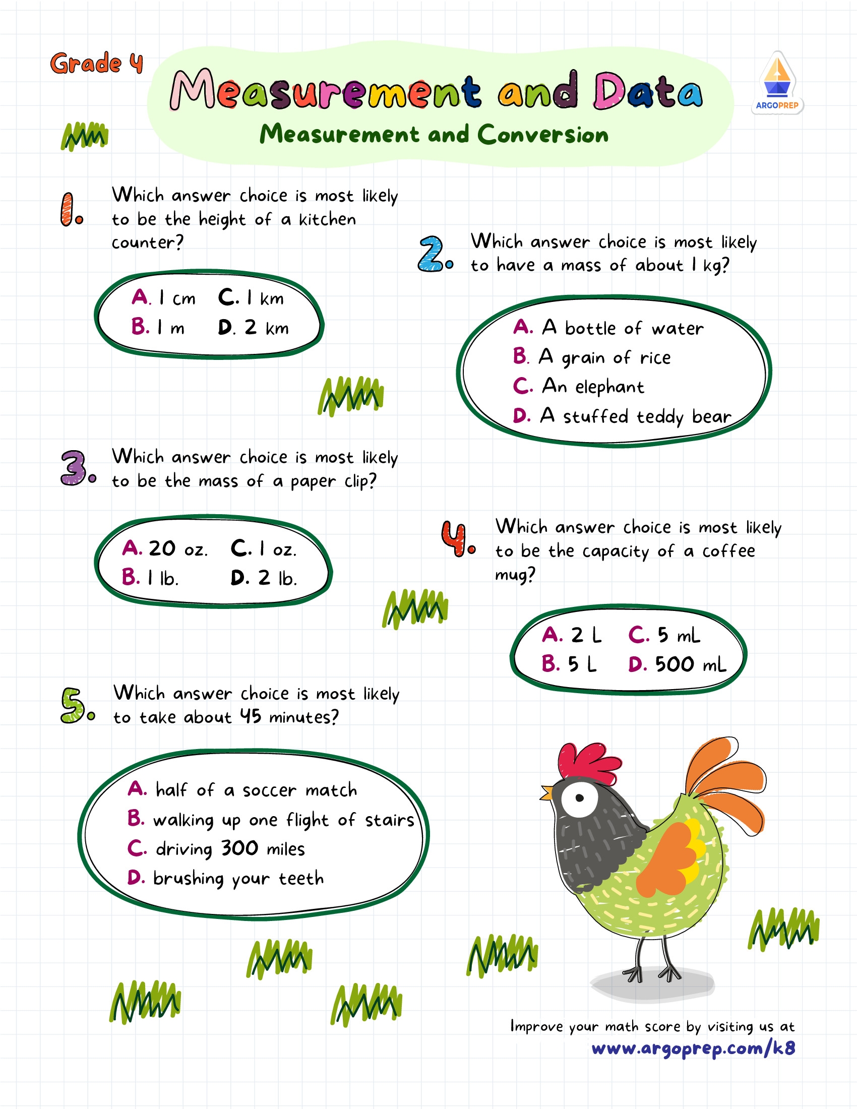 4th Grade Math Measurement Worksheets For Free ArgoPrep