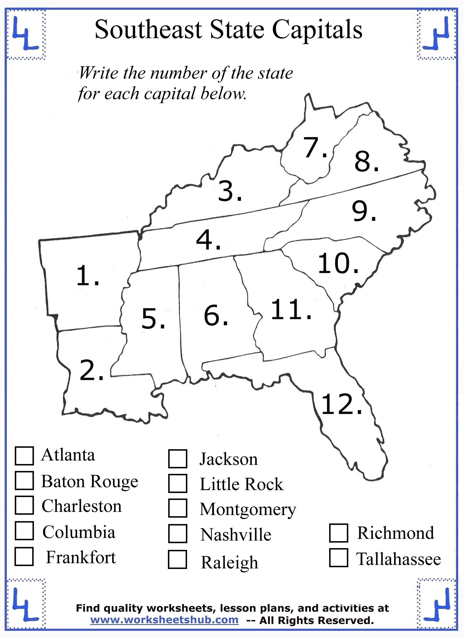 4th Grade Social Studies Southeast Region States 4th Grade Social Studies Southeast Region States