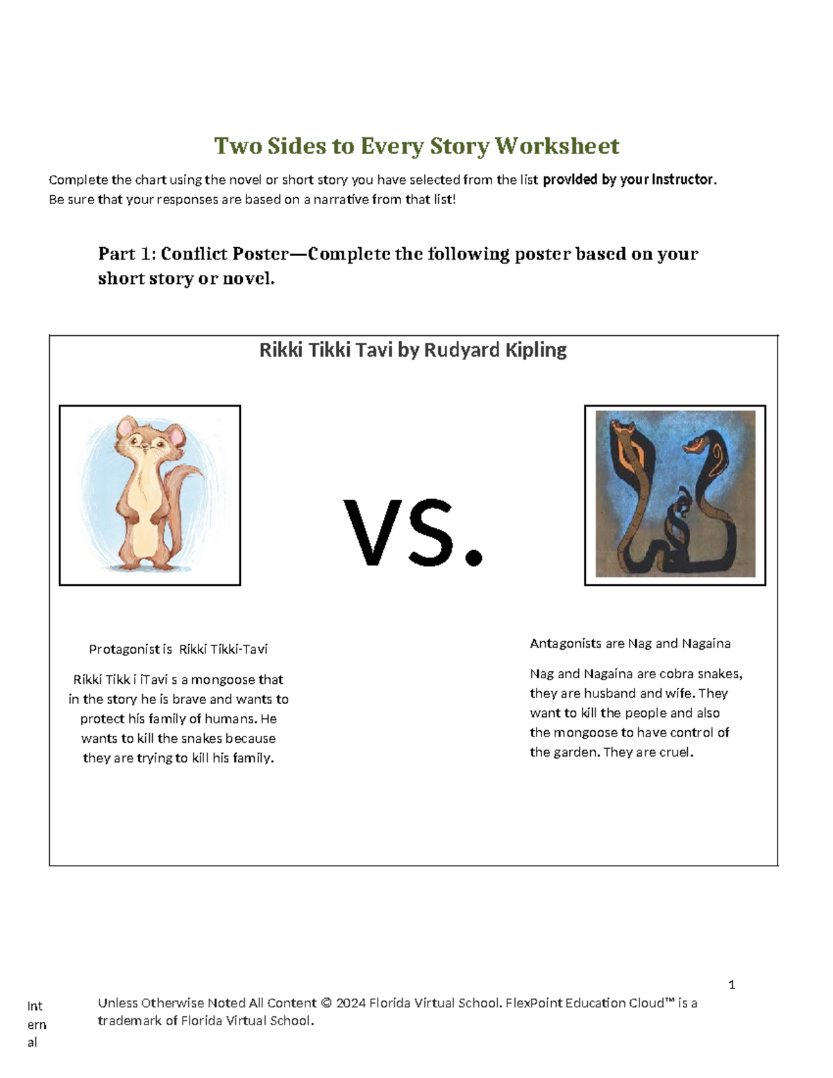 Rikki Tikki Tavi Printable Worksheets Rikki Tikki Tavi Printable Worksheets