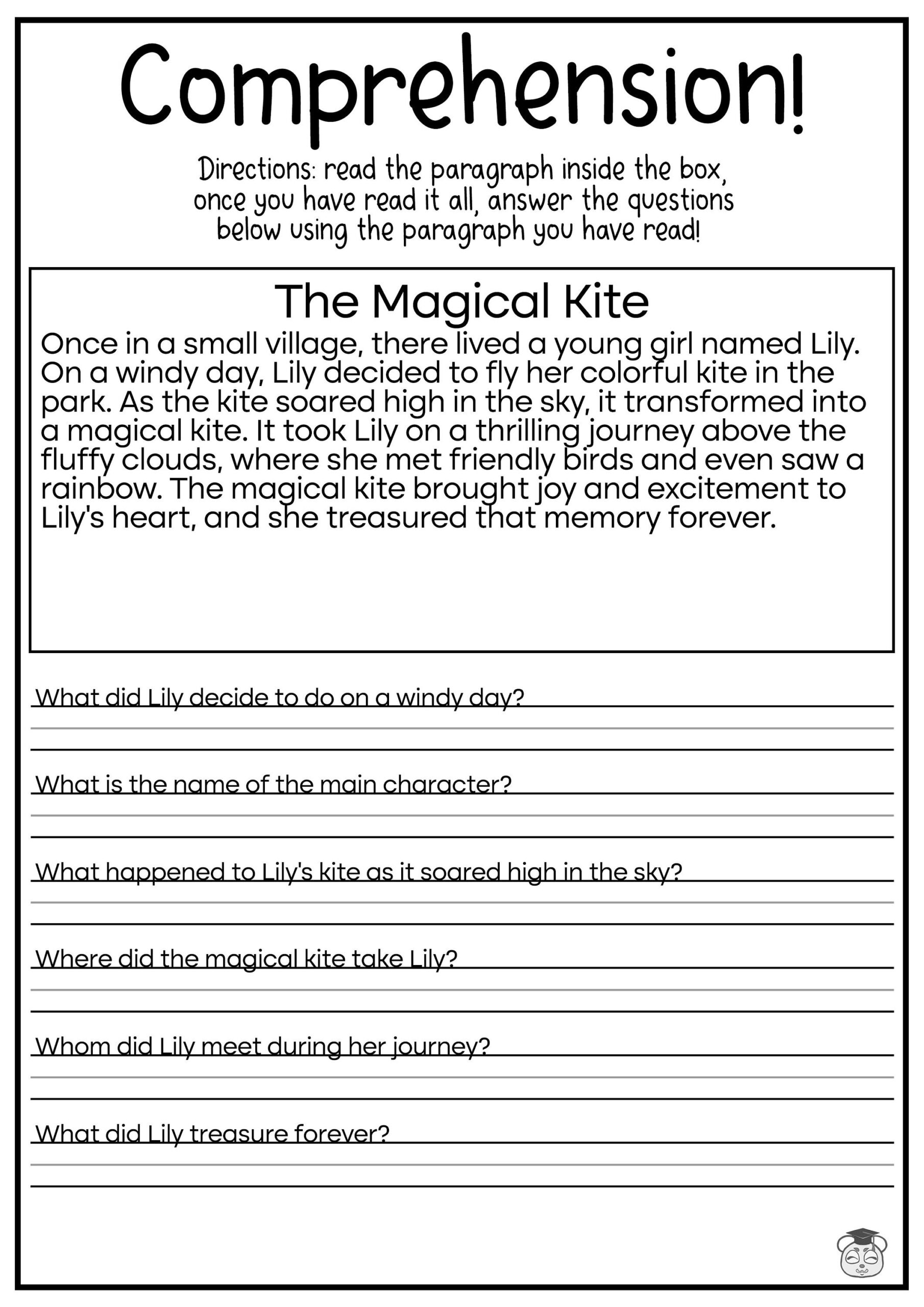 Reading Comprehension High School Worksheets
