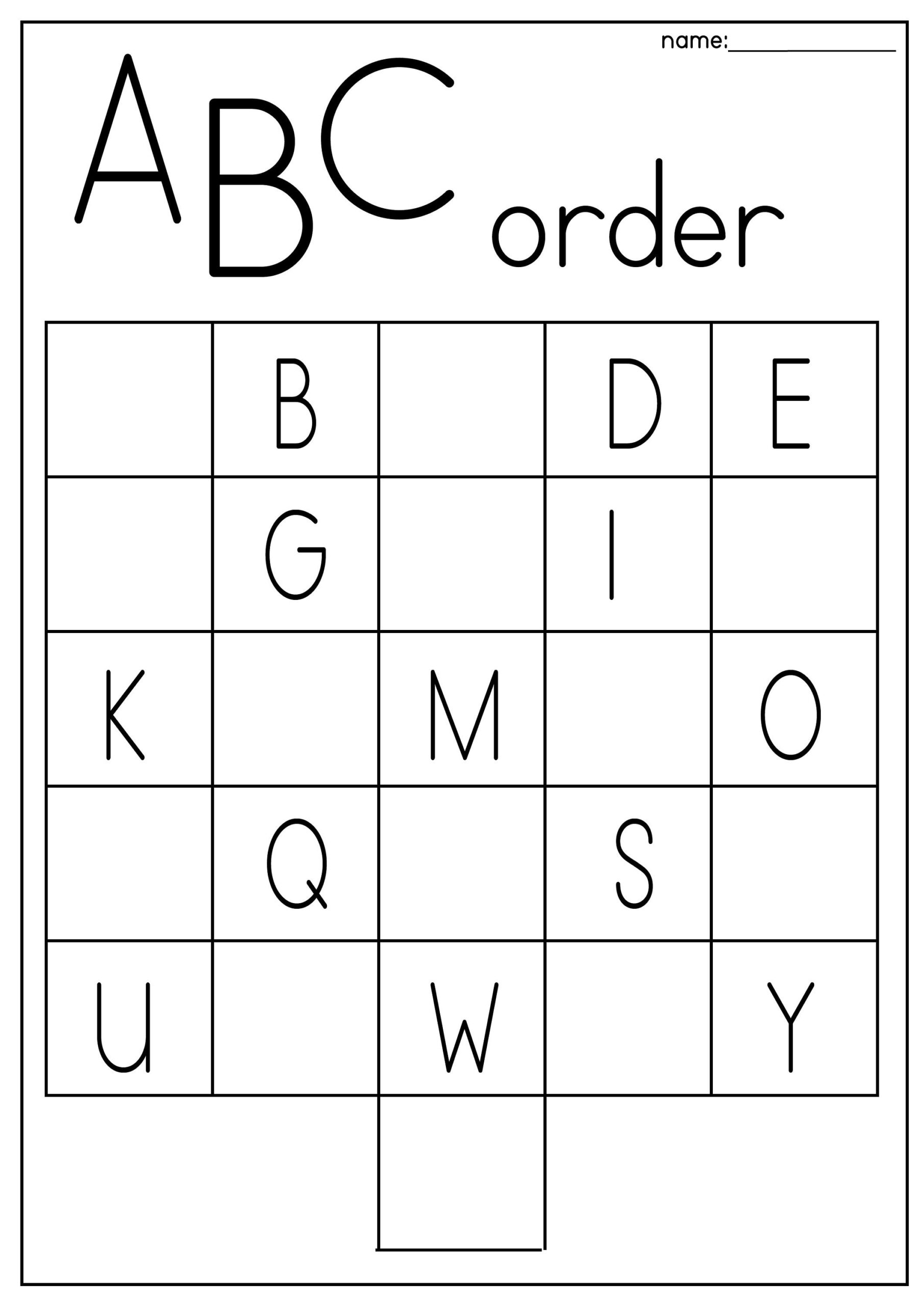 6 Printable ABC Order Work Mats worksheets Preschool kindergarten 6 Printable ABC Order Work Mats worksheets Preschool kindergarten