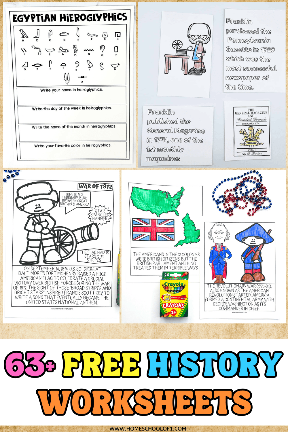 63 Free History Worksheets For Kids