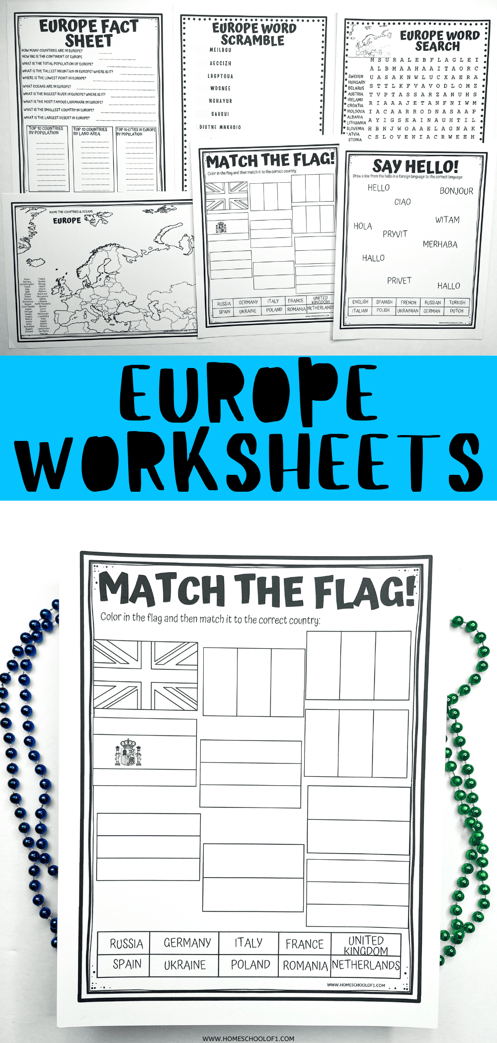 7 Countries Of Europe Worksheets For Kids Free Printables 
