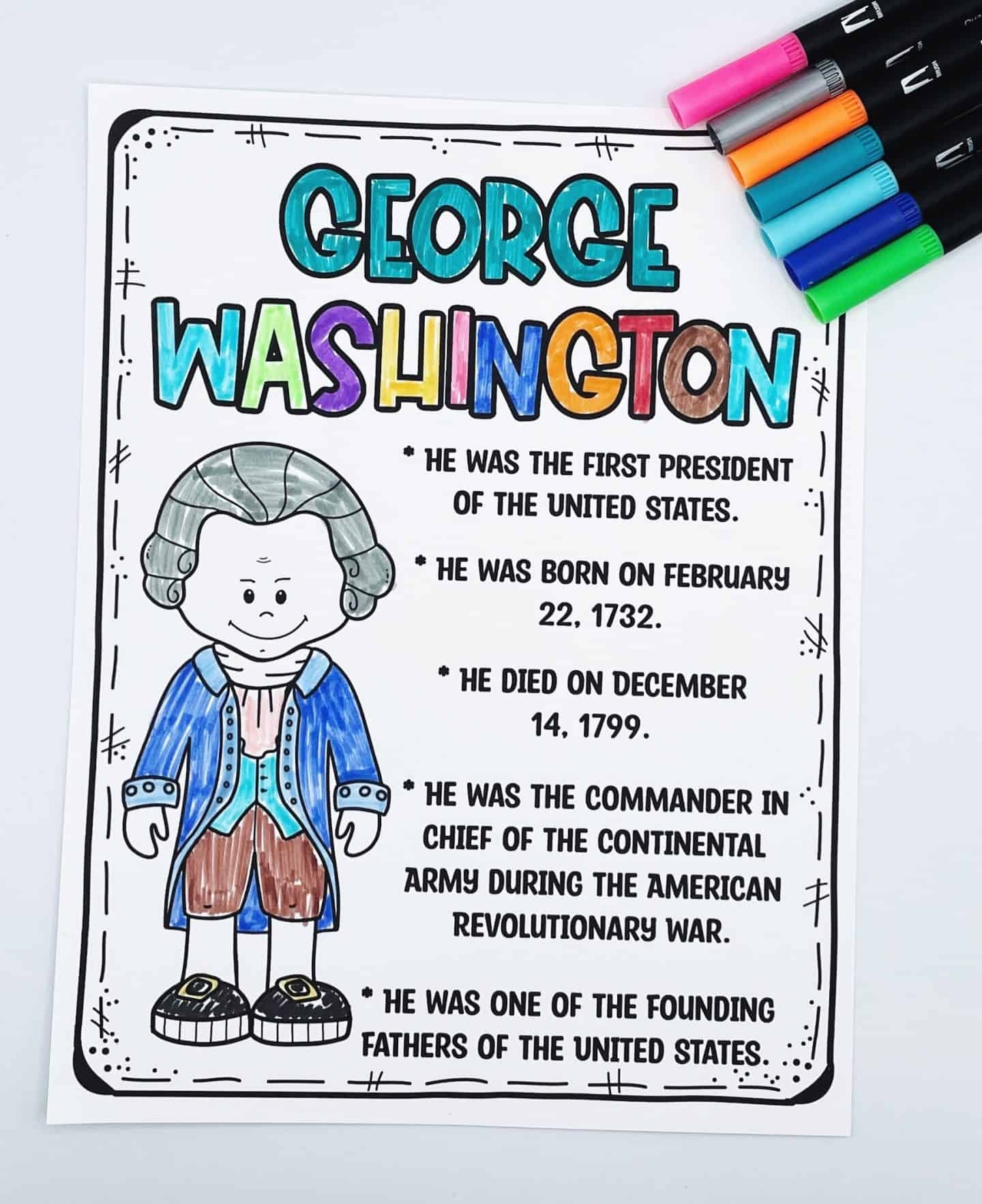 7 Free Printable George Washington Activities 7 Free Printable George Washington Activities